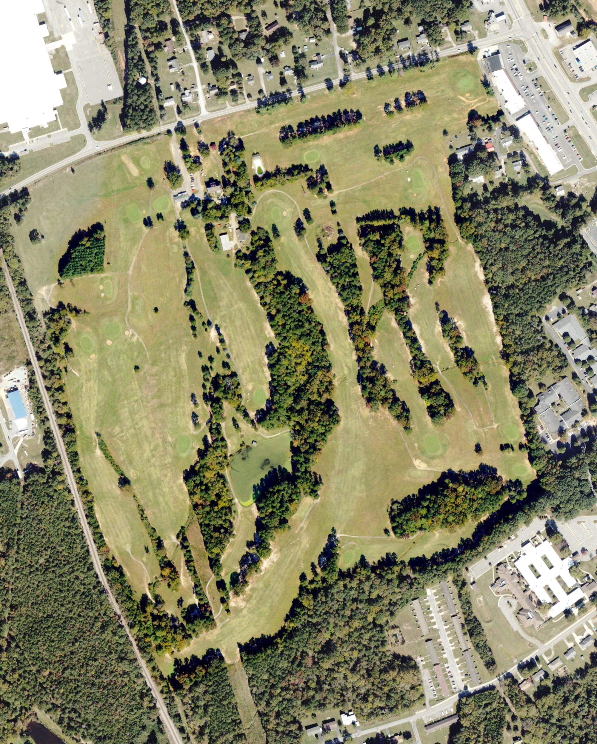 Aerial view of Green's Folly Golf Course, VA