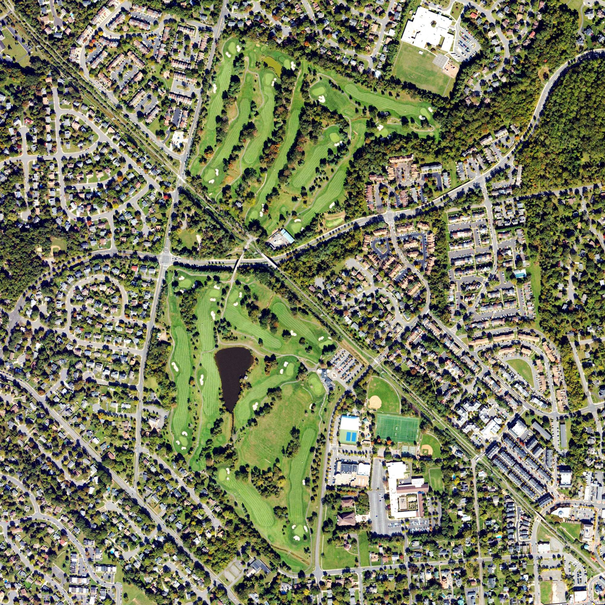 Aerial view of Herndon Centennial Golf Course, VA