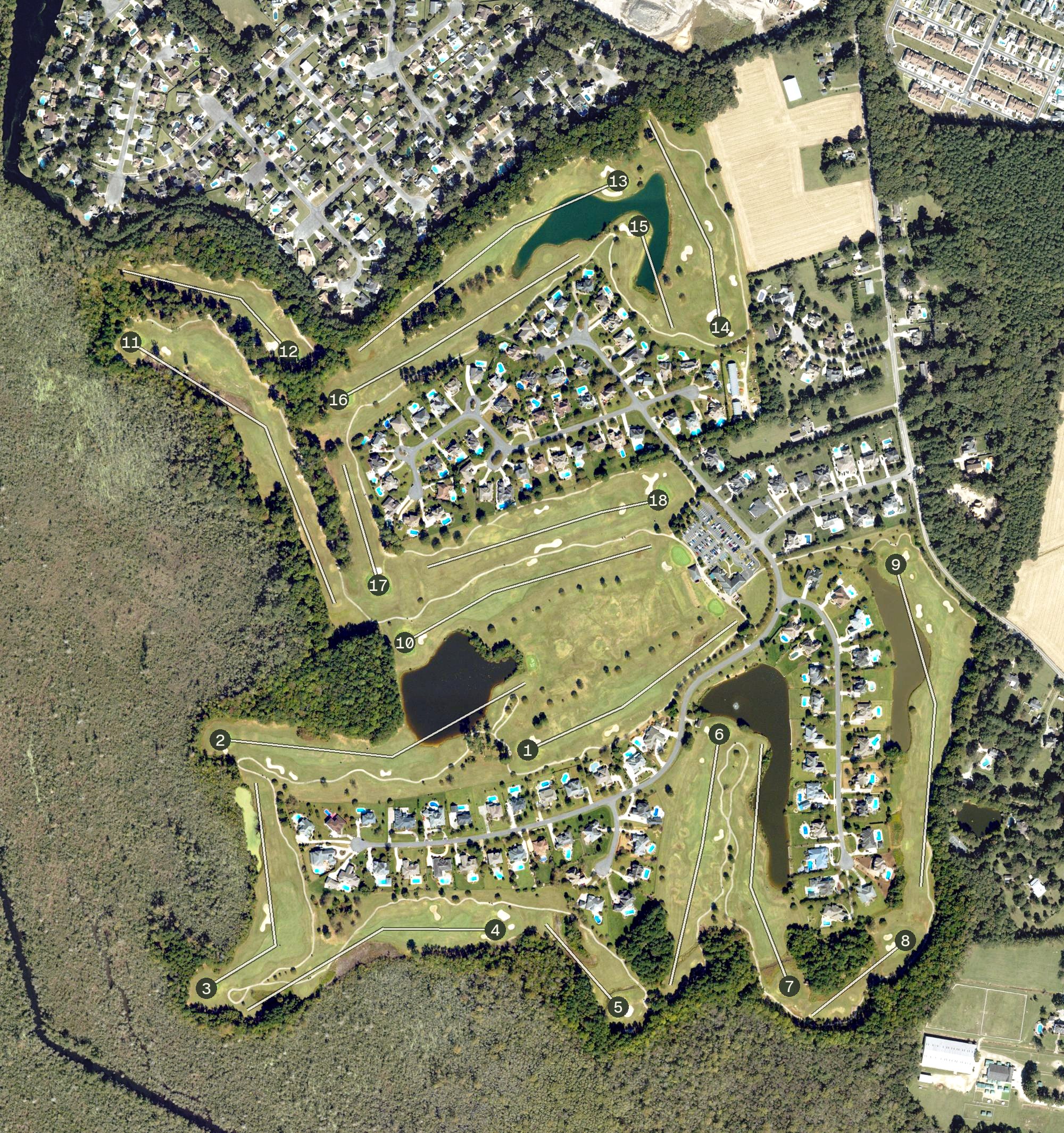Aerial view of Heron Ridge Golf Club, VA
