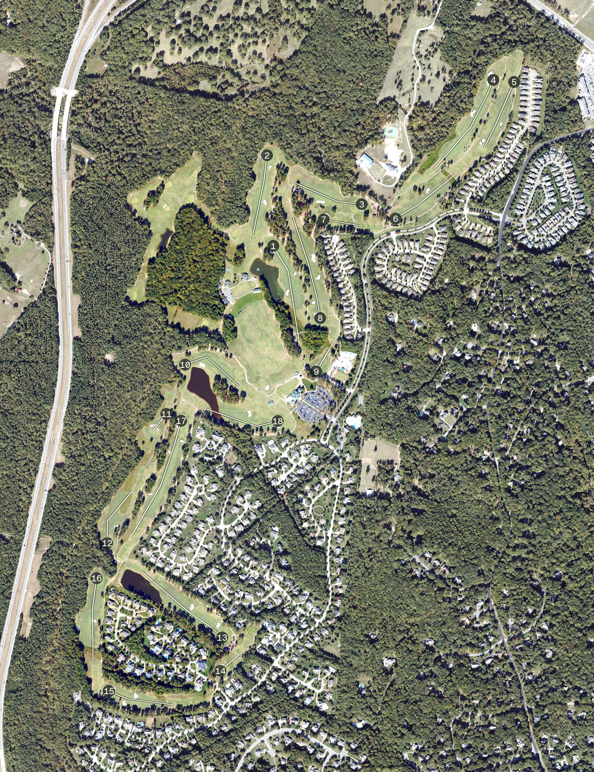 Aerial view of Independence Golf Club, VA