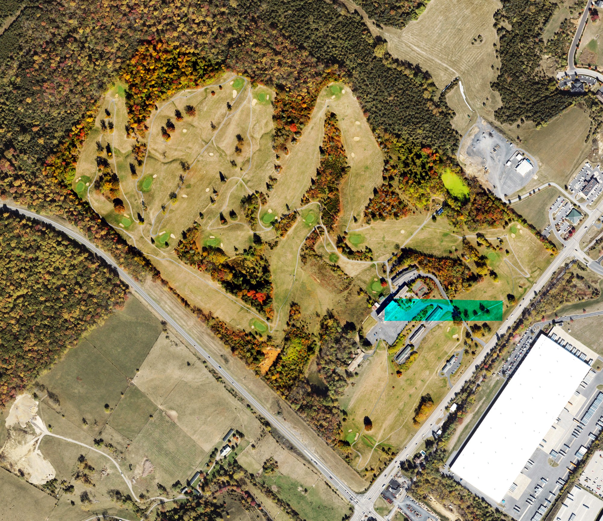 Aerial view of Ingleside Golf Resort and Conference Center, VA