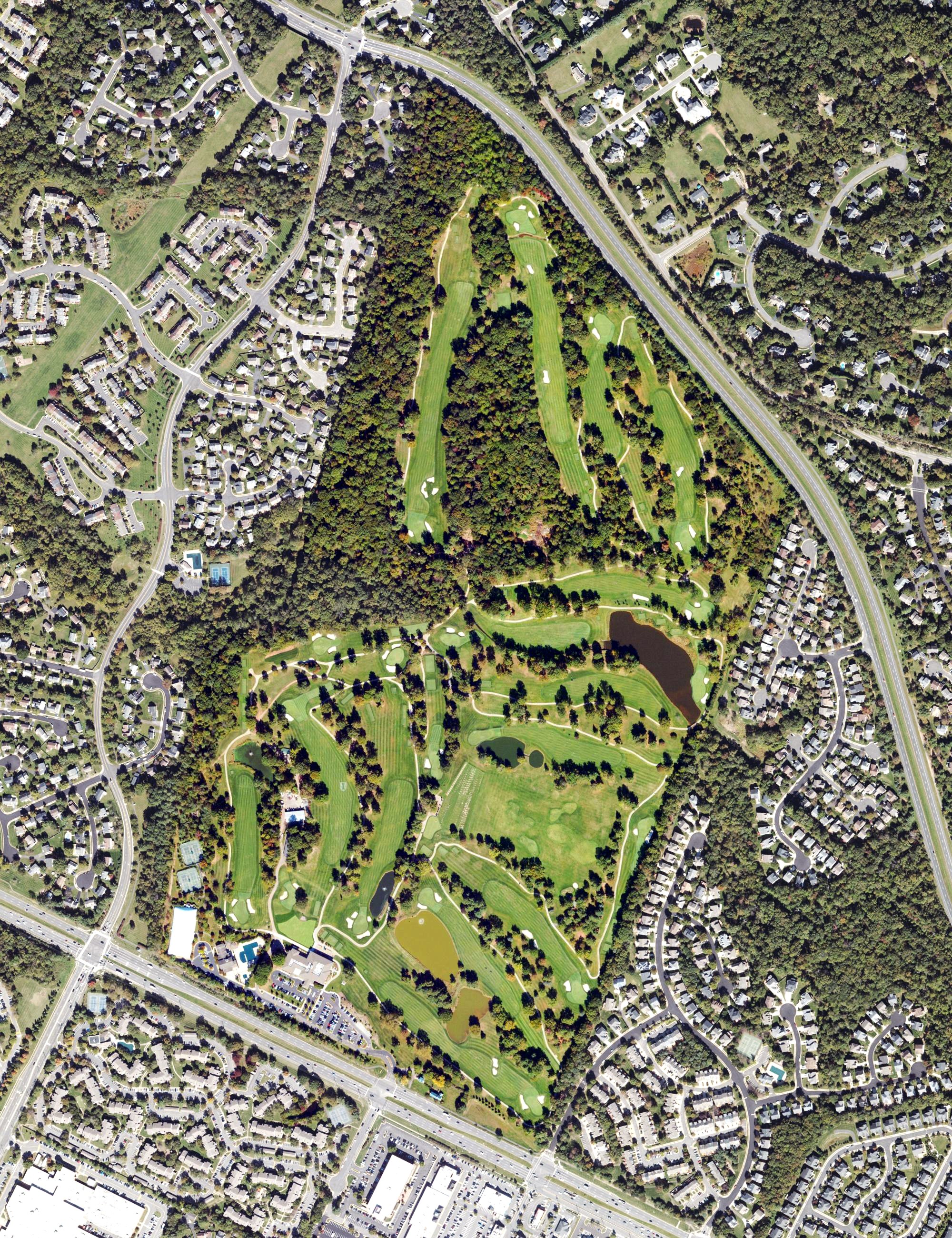 Aerial view of International Country Club, VA