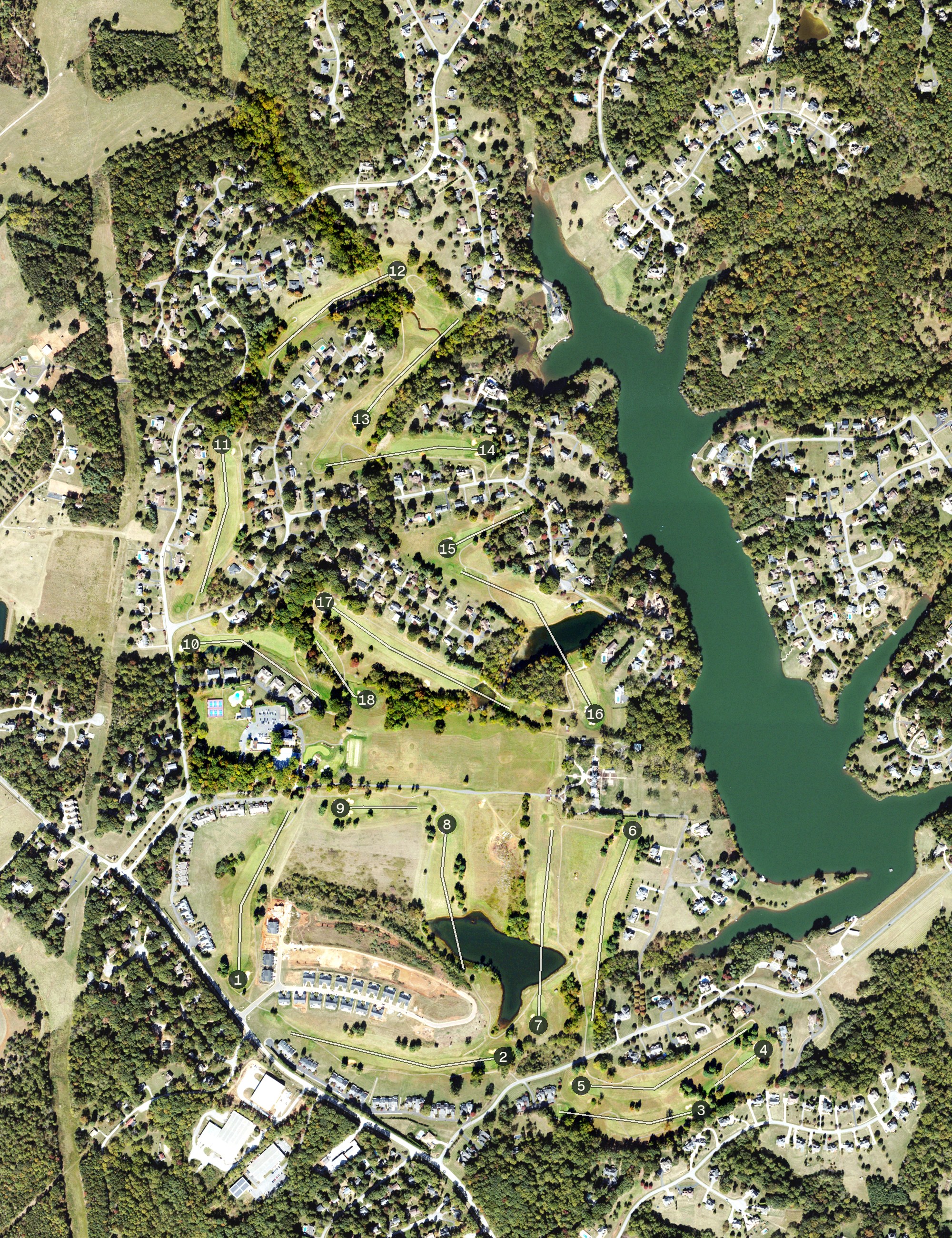 Aerial view of Ivy Hill Golf Club, VA