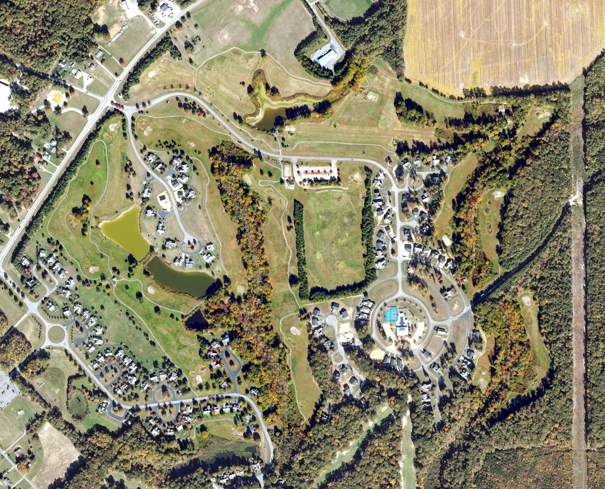 Aerial view of King Carter Golf Club, VA