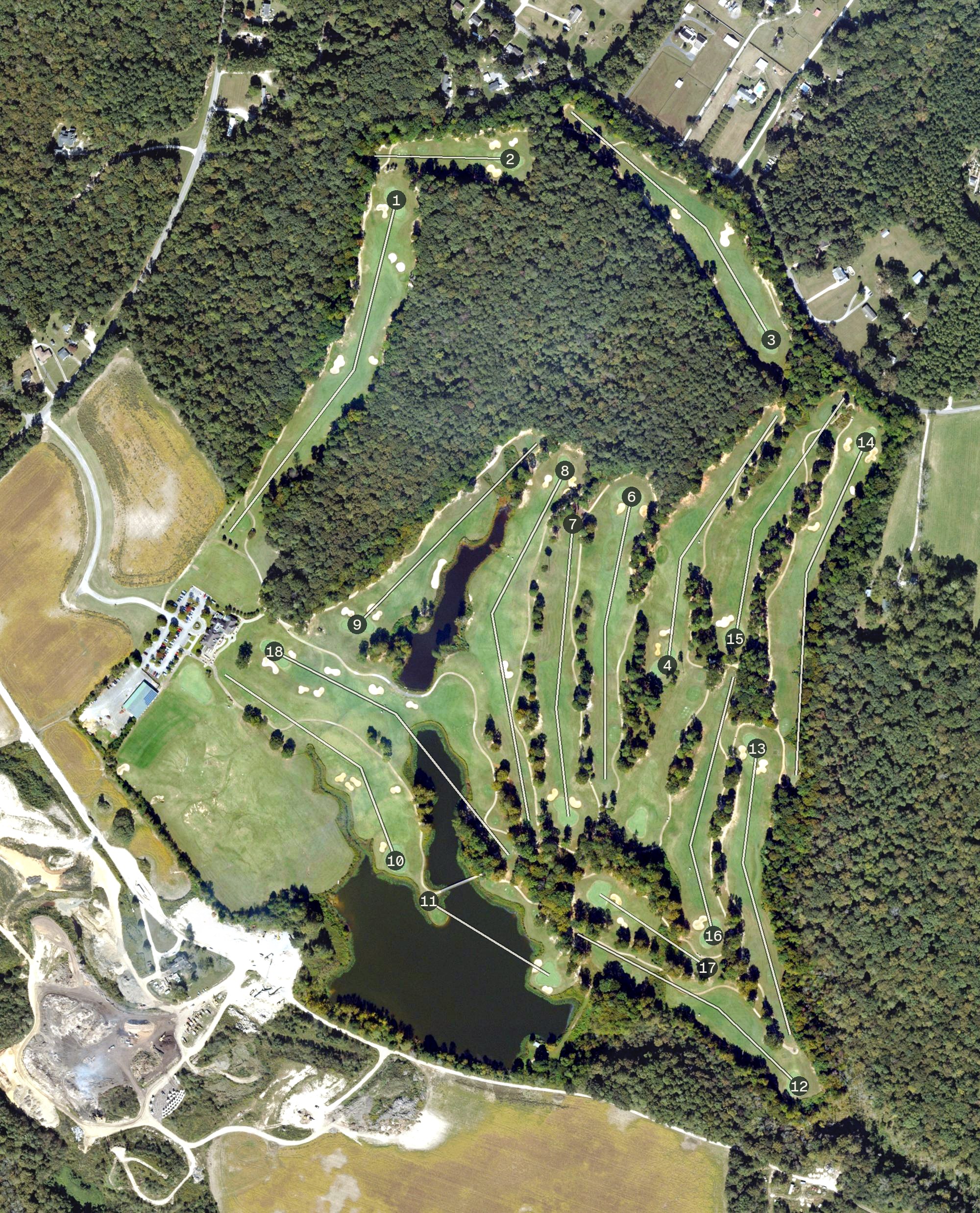 Aerial view of Kiskiack Golf Course, VA