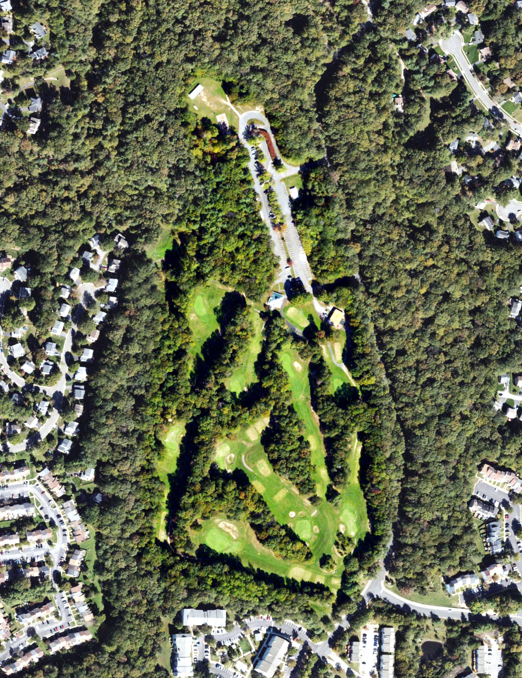 Aerial view of Lake Ridge Golf Course, VA