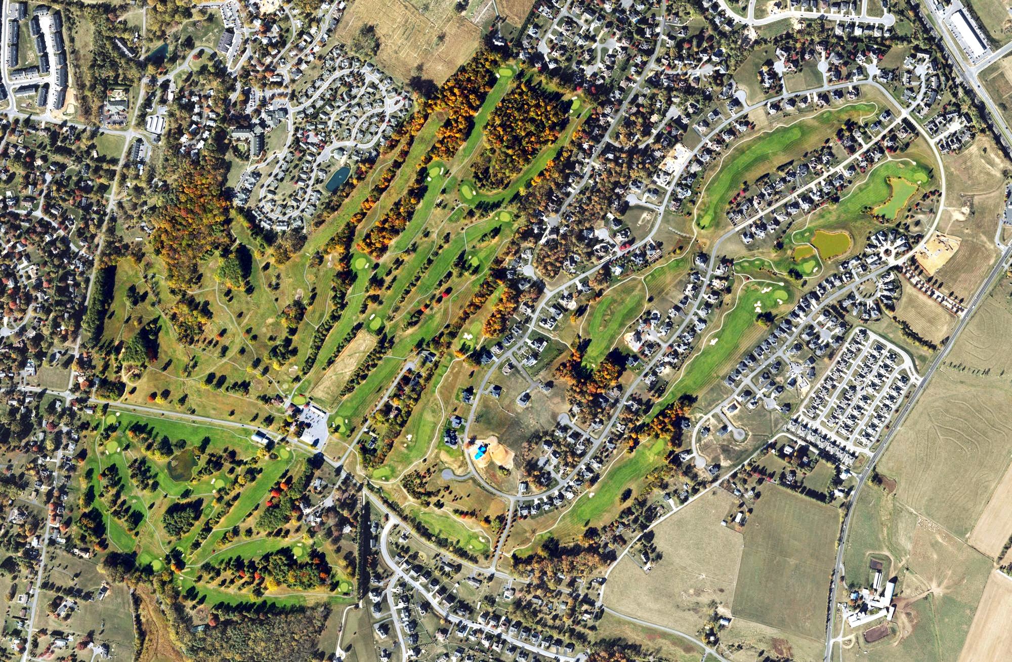 Aerial view of Lakeview Golf Club, VA