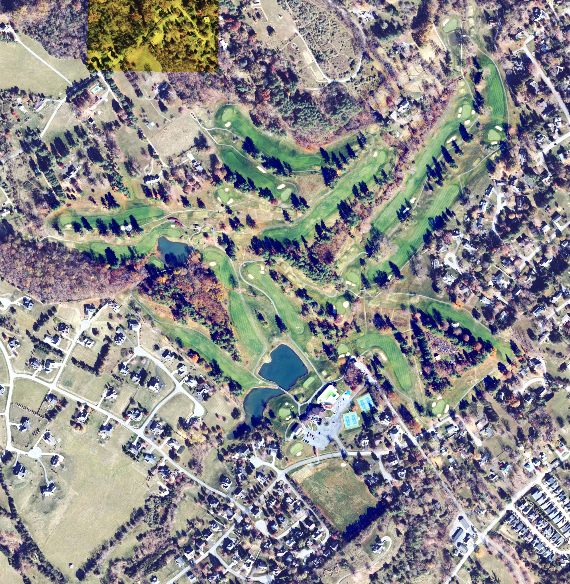 Aerial view of Lexington Golf and Country Club, VA