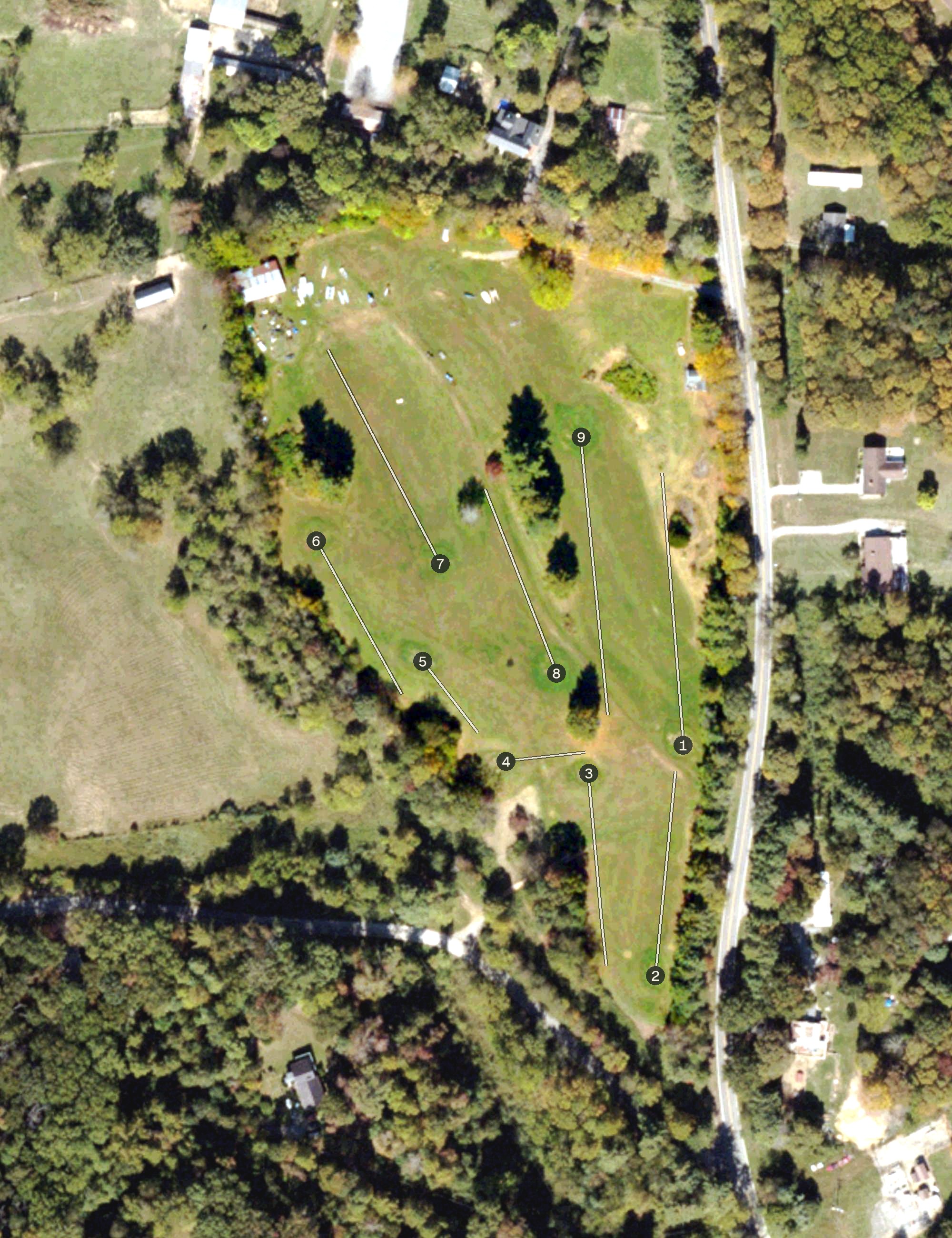 Aerial view of Loch Lowman Golf Course, VA