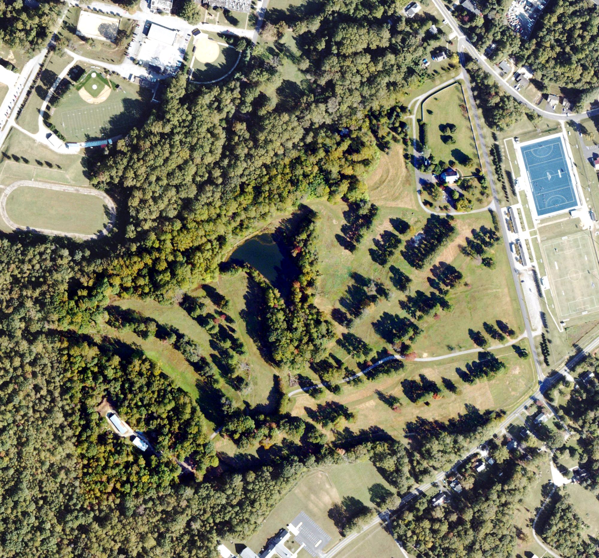 Aerial view of Longwood Golf Course, VA