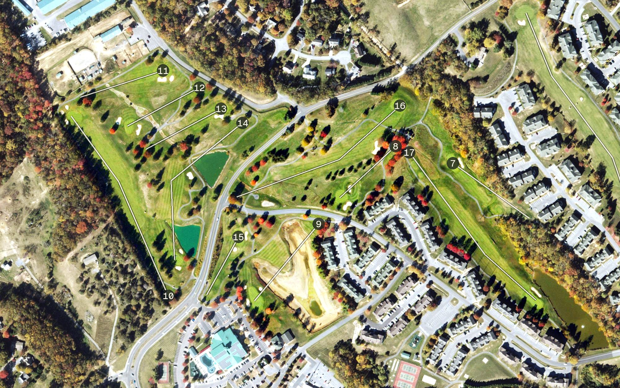 Aerial view of Massanutten Resort Golf Club, VA