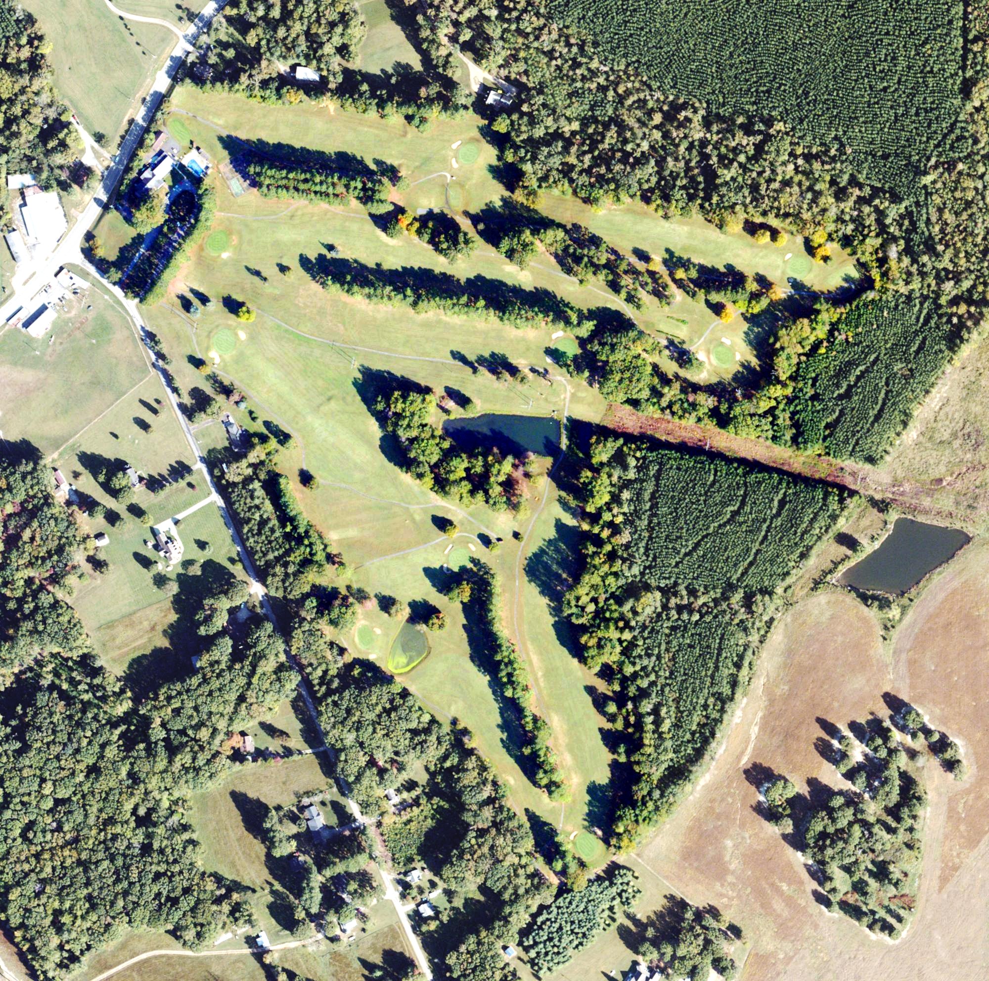Aerial view of Mecklenburg Country Club, VA