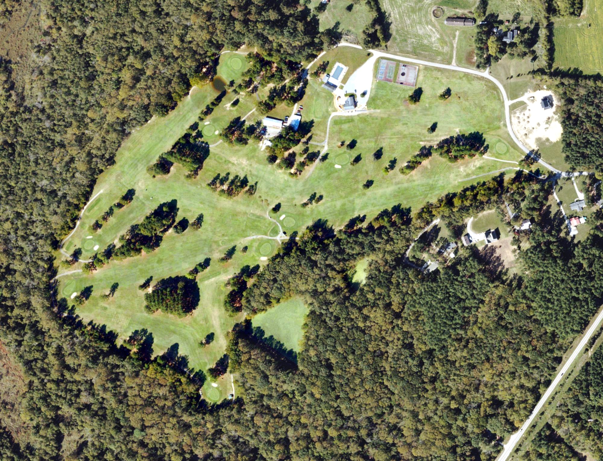 Aerial view of Nottoway River Country Club, VA