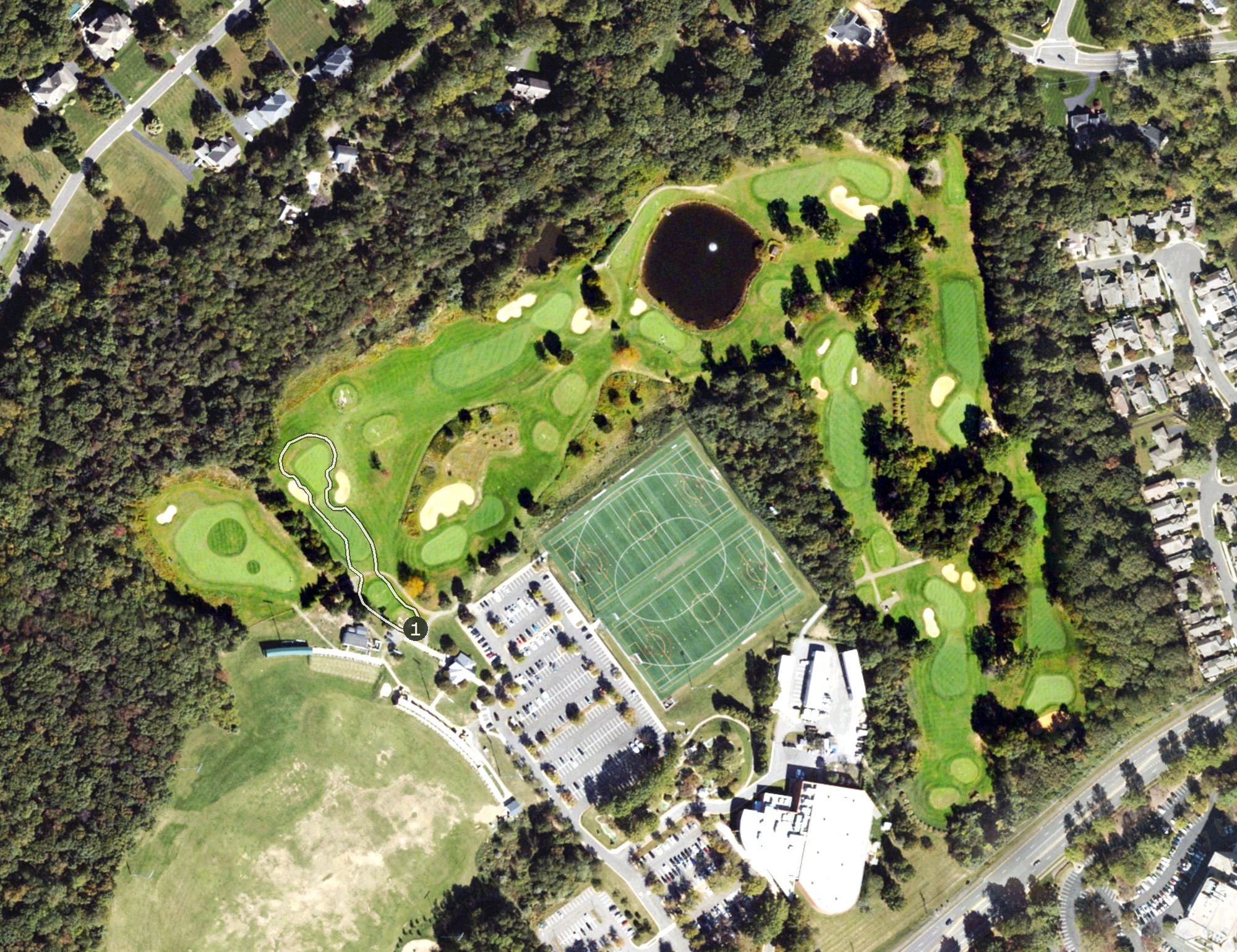 Aerial view of Oakmont Golf Course, VA
