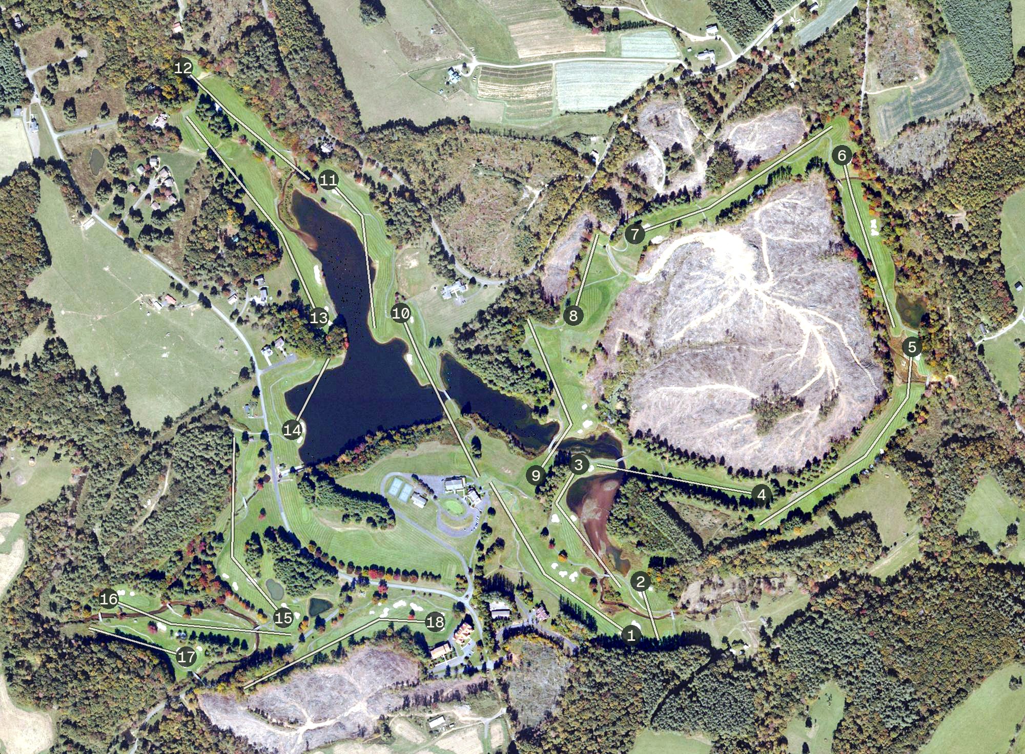 Aerial view of Olde Mill Resort, VA