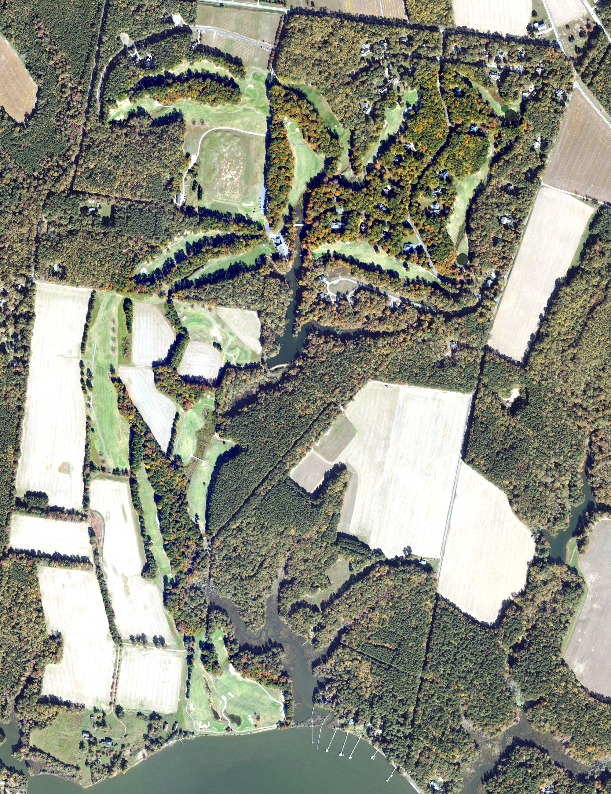 Aerial view of Piankatank River Golf Club, VA