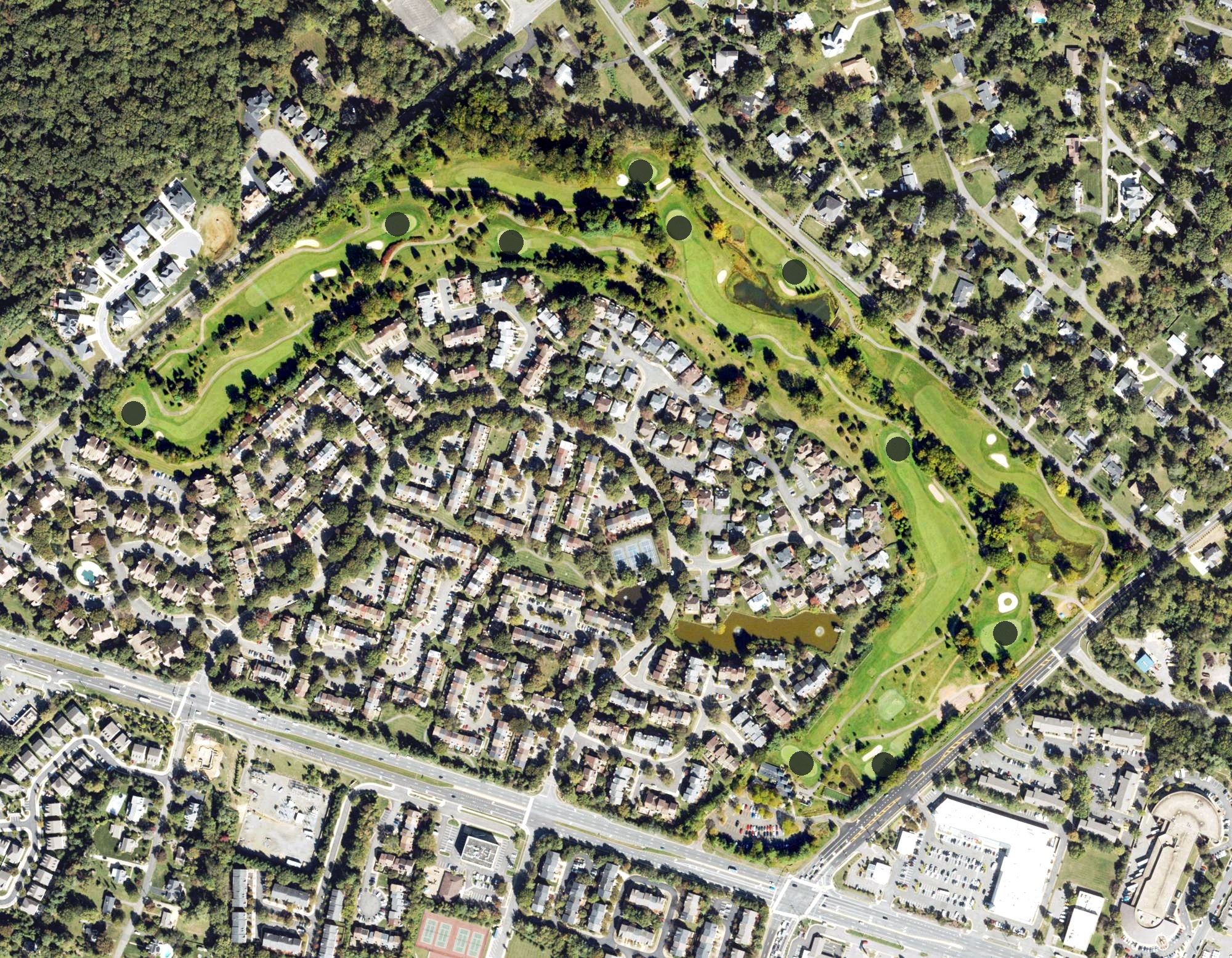 Aerial view of Pinecrest Golf Course, VA