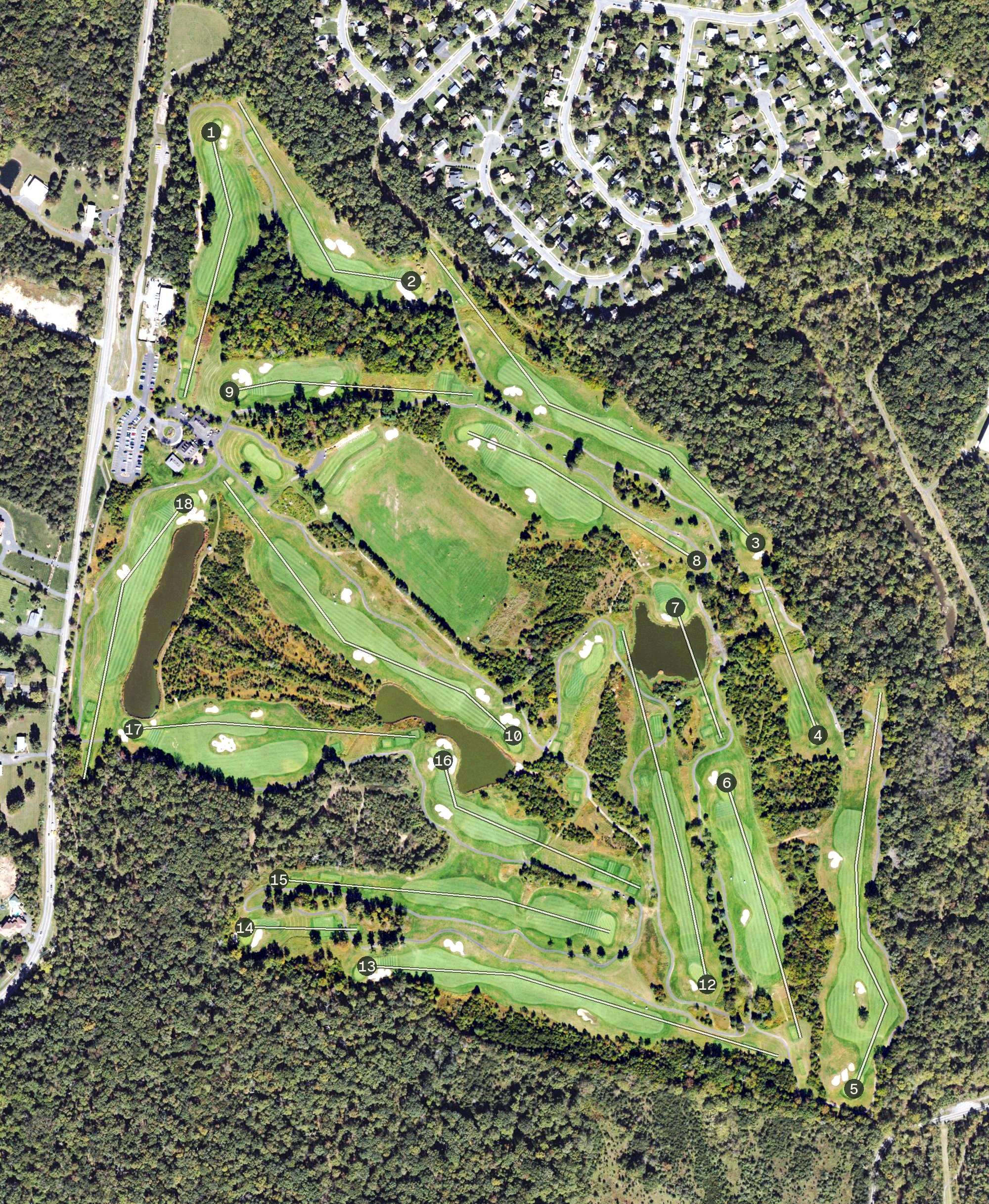 Aerial view of Pleasant Valley Golfers' Club, VA