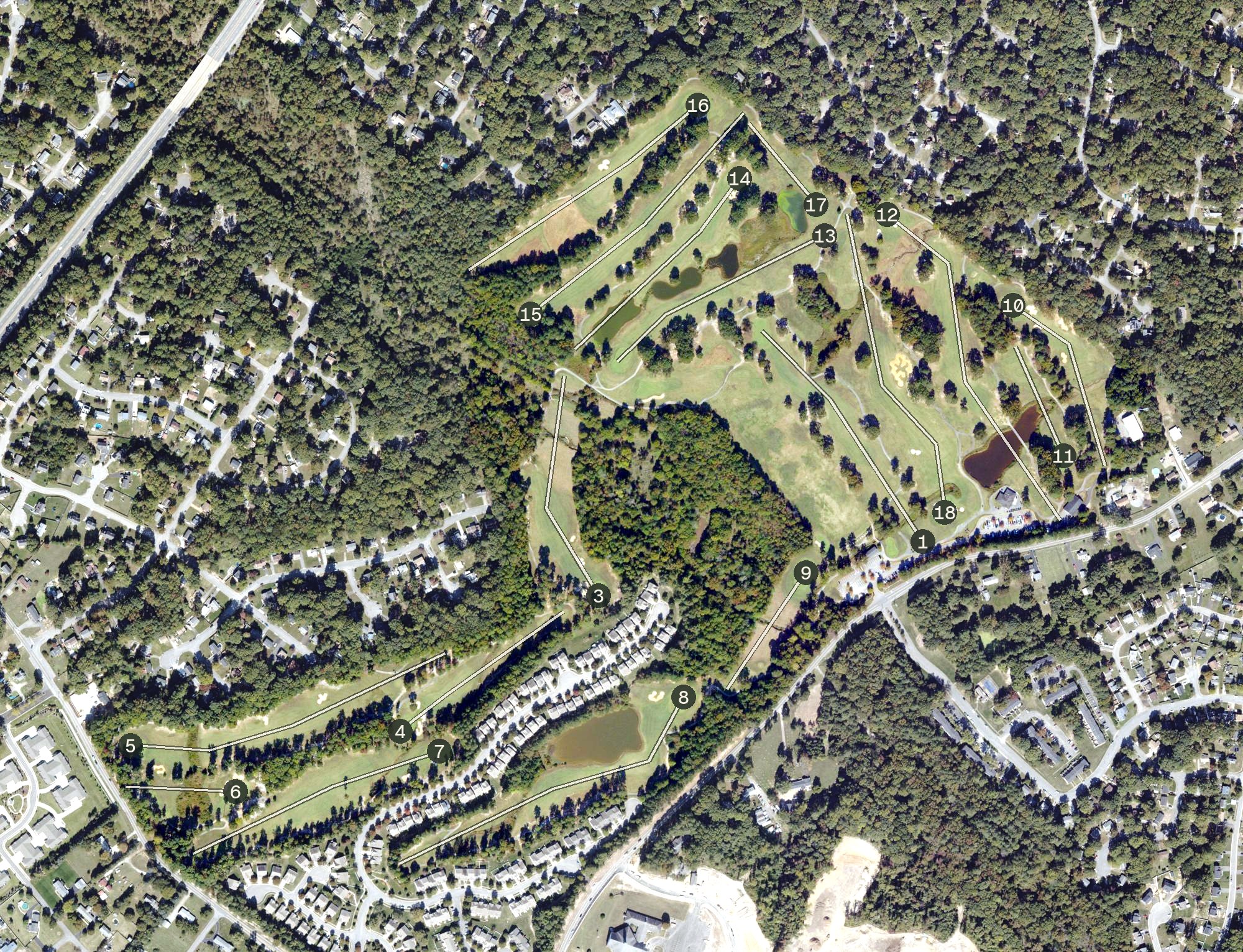 Aerial view of Providence Golf Club, VA