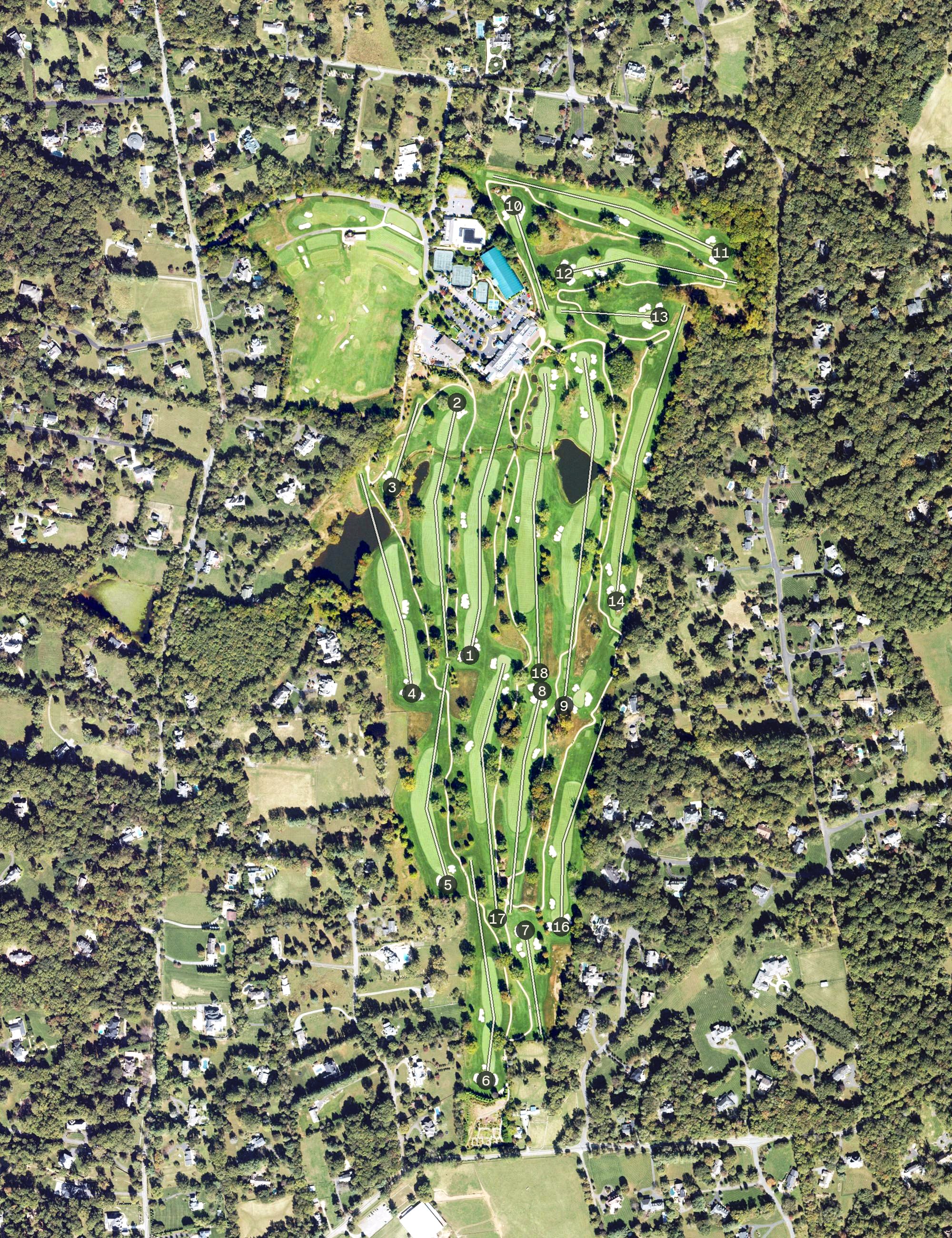 Aerial view of River Bend Club, VA