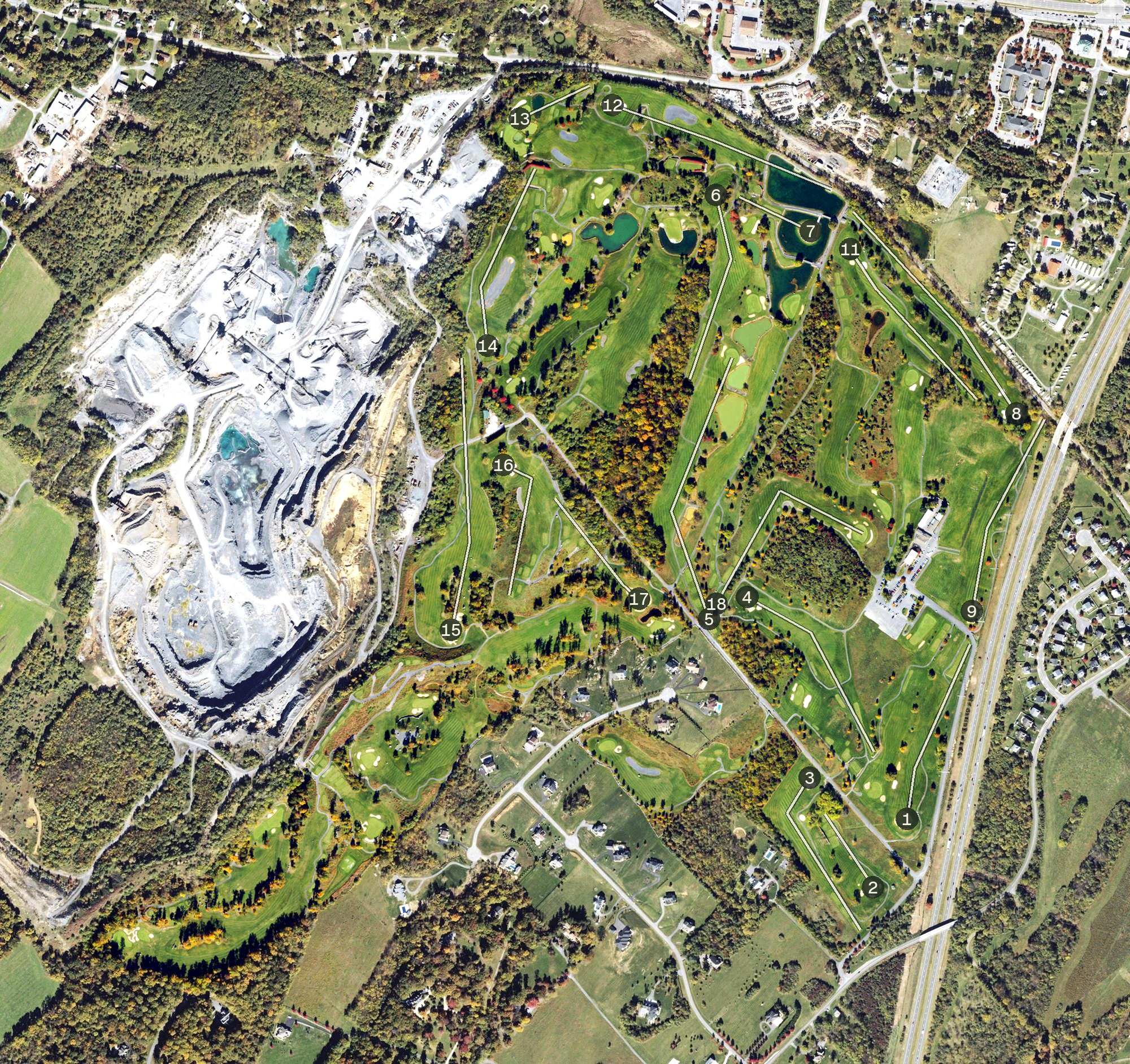 Aerial view of Rock Harbor Golf Courses (Boulder Course & Rock Course), VA