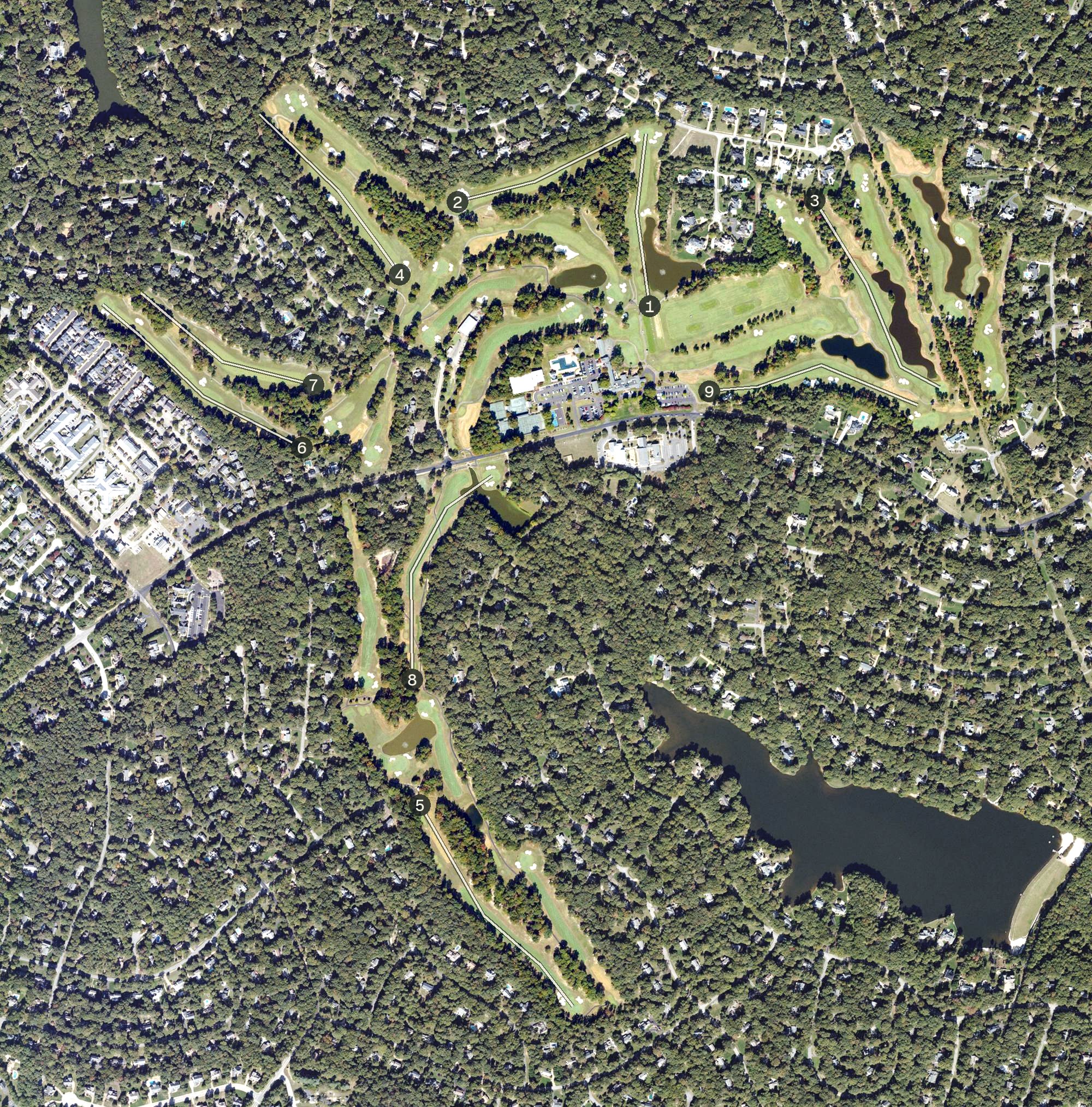 Aerial view of Salisbury Country Club, VA