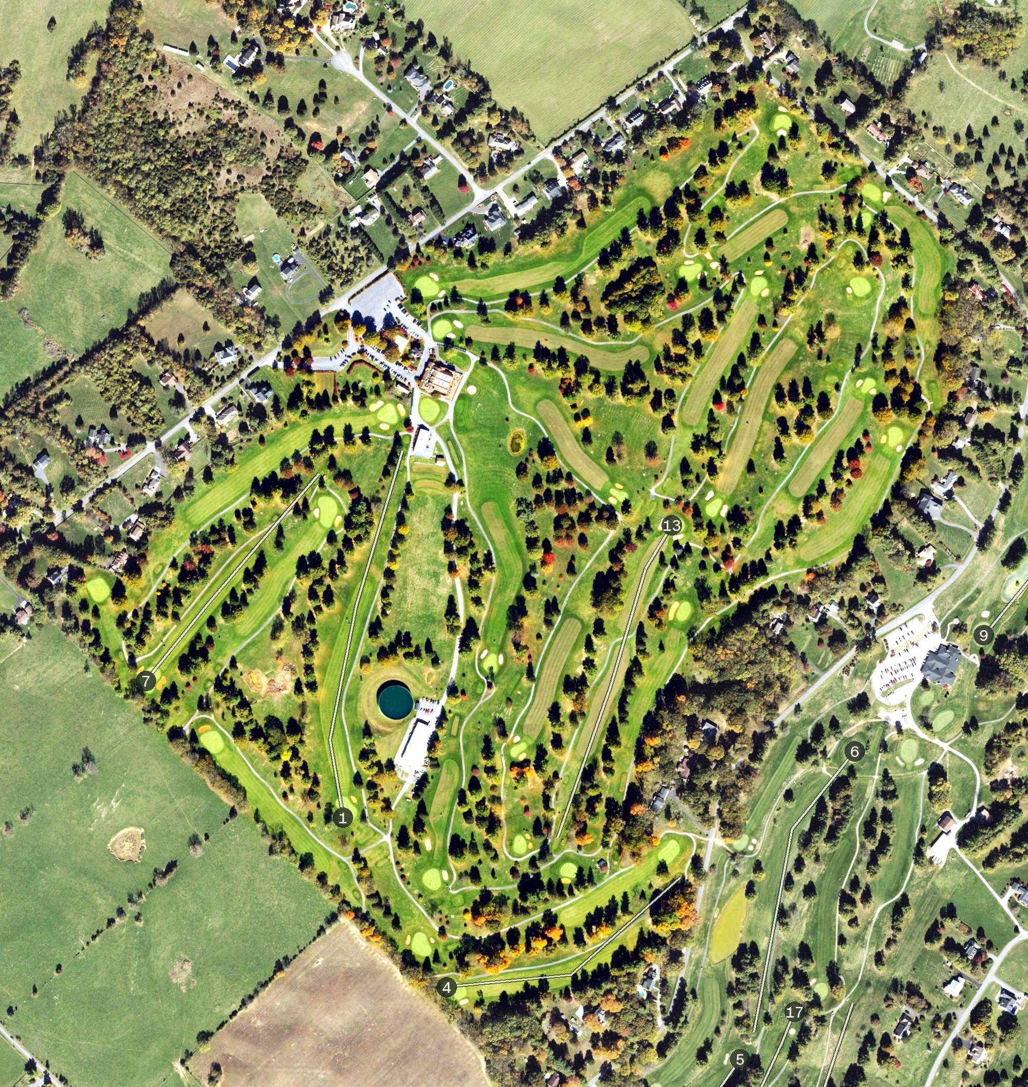 Aerial view of Shenandoah Valley Golf Club, VA