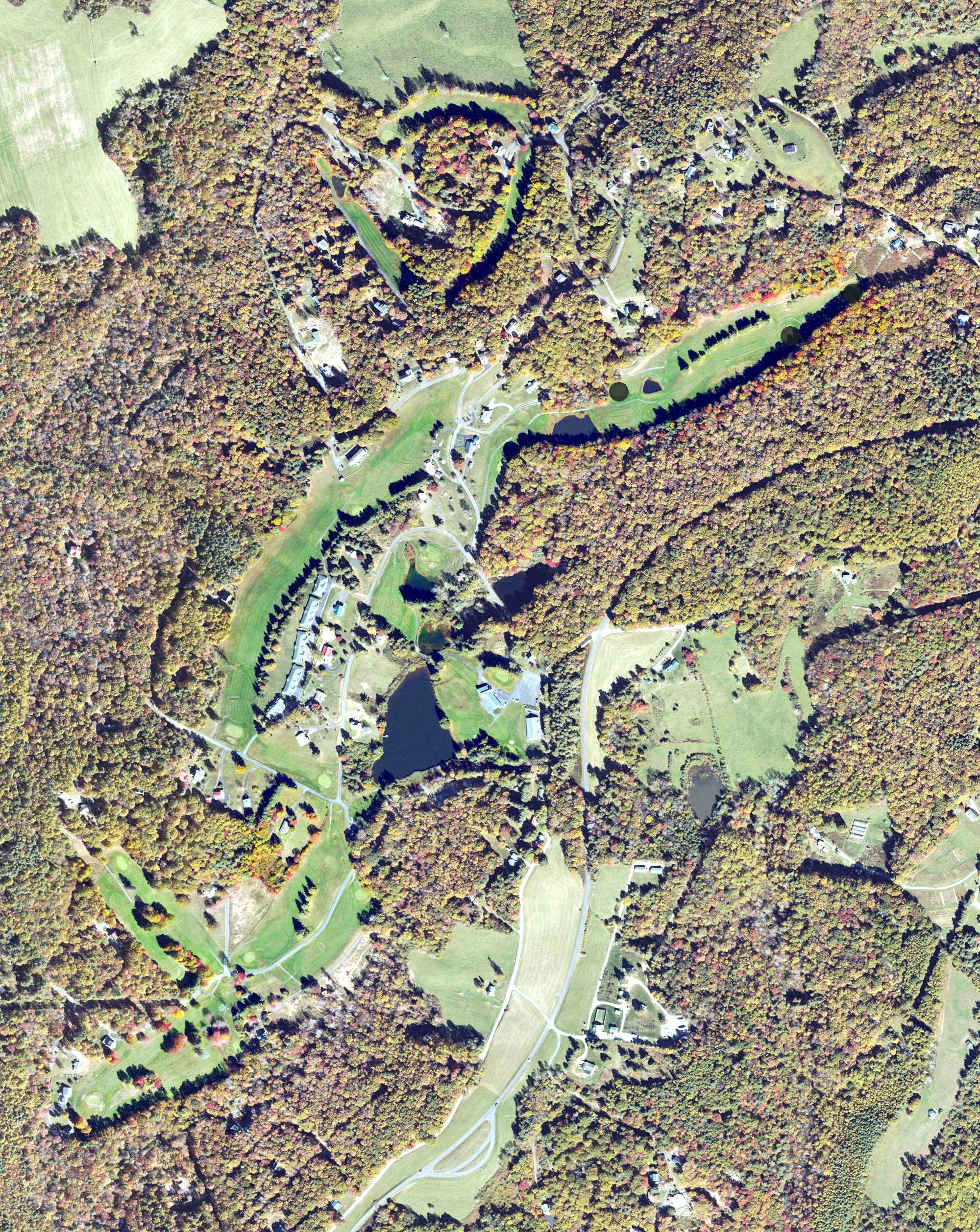 Aerial view of Skyland Lakes Golf Club, VA