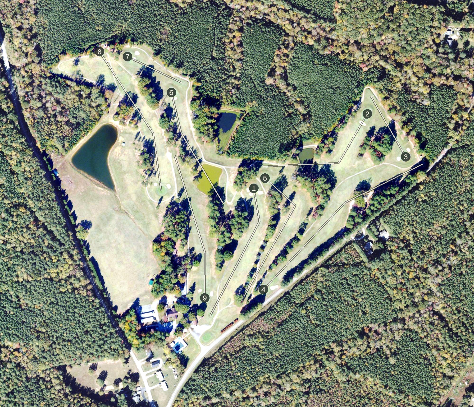 Aerial view of South Hill Country Club, VA
