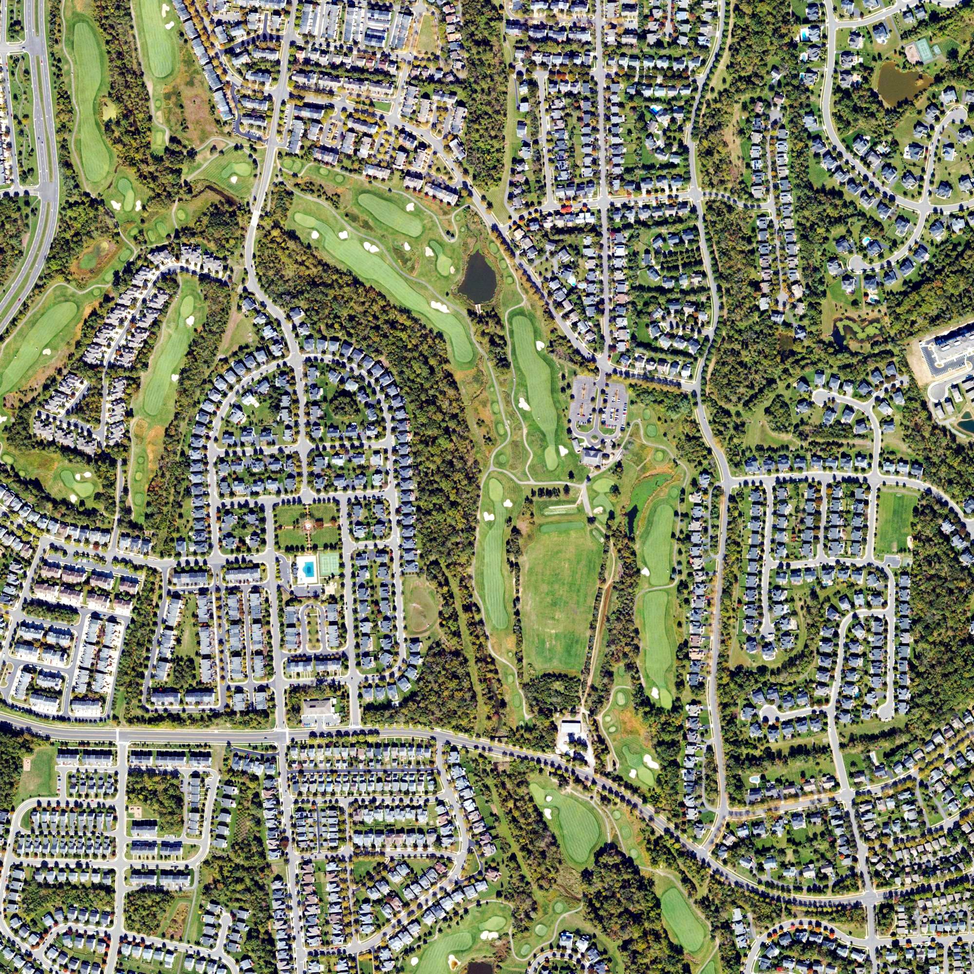 Aerial view of South Riding Golf Course, VA