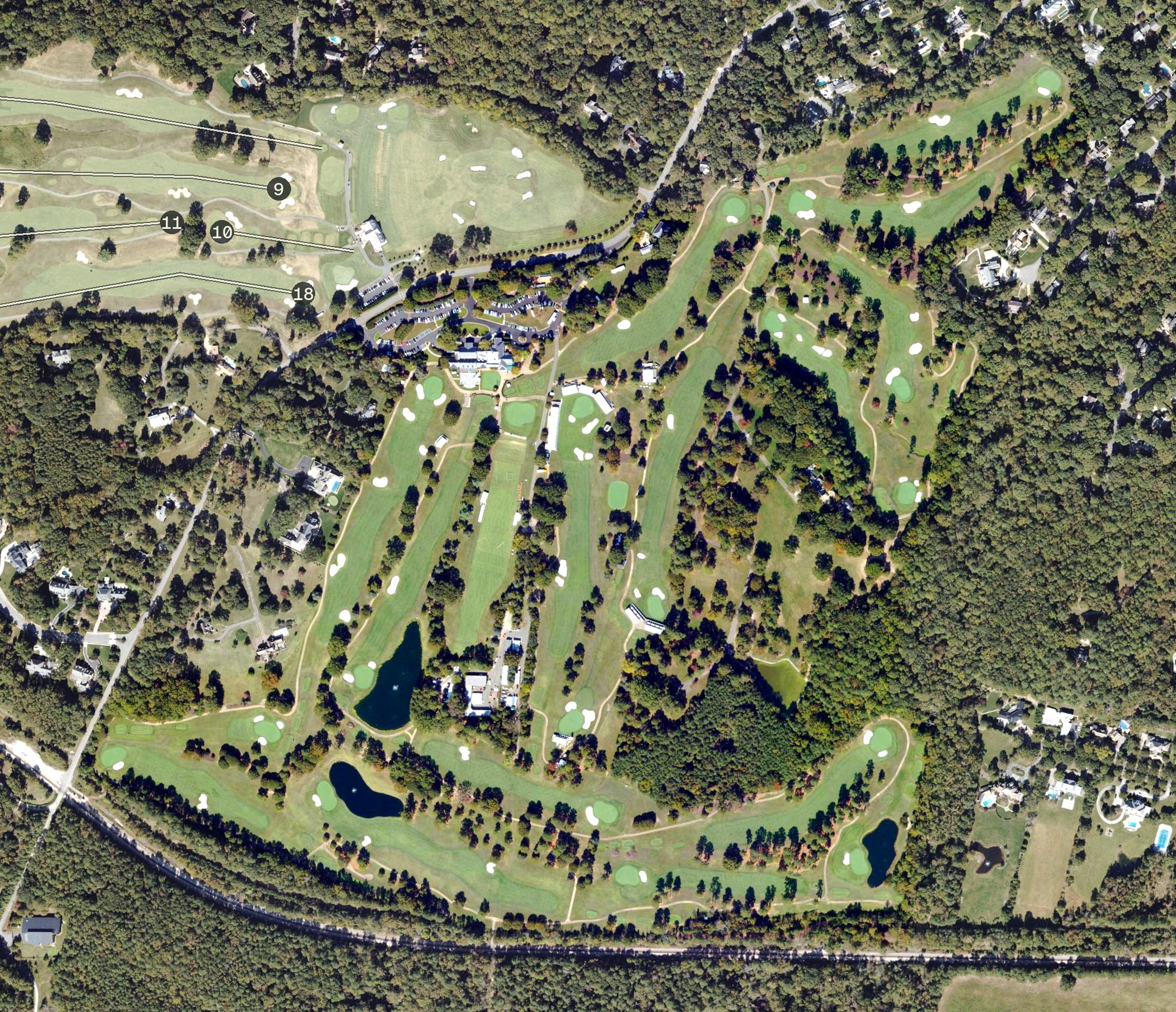 Aerial view of The Country Club of Virginia - James River, VA