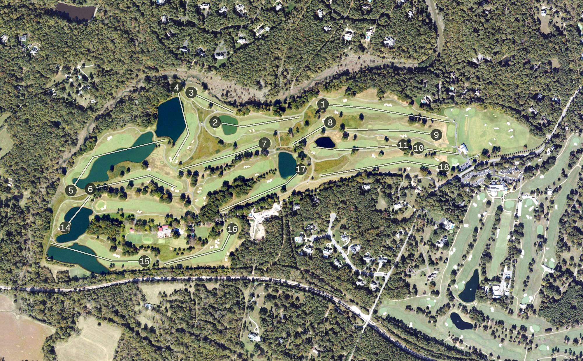 Aerial view of The Country Club of Virginia - Tuckahoe Creek, VA