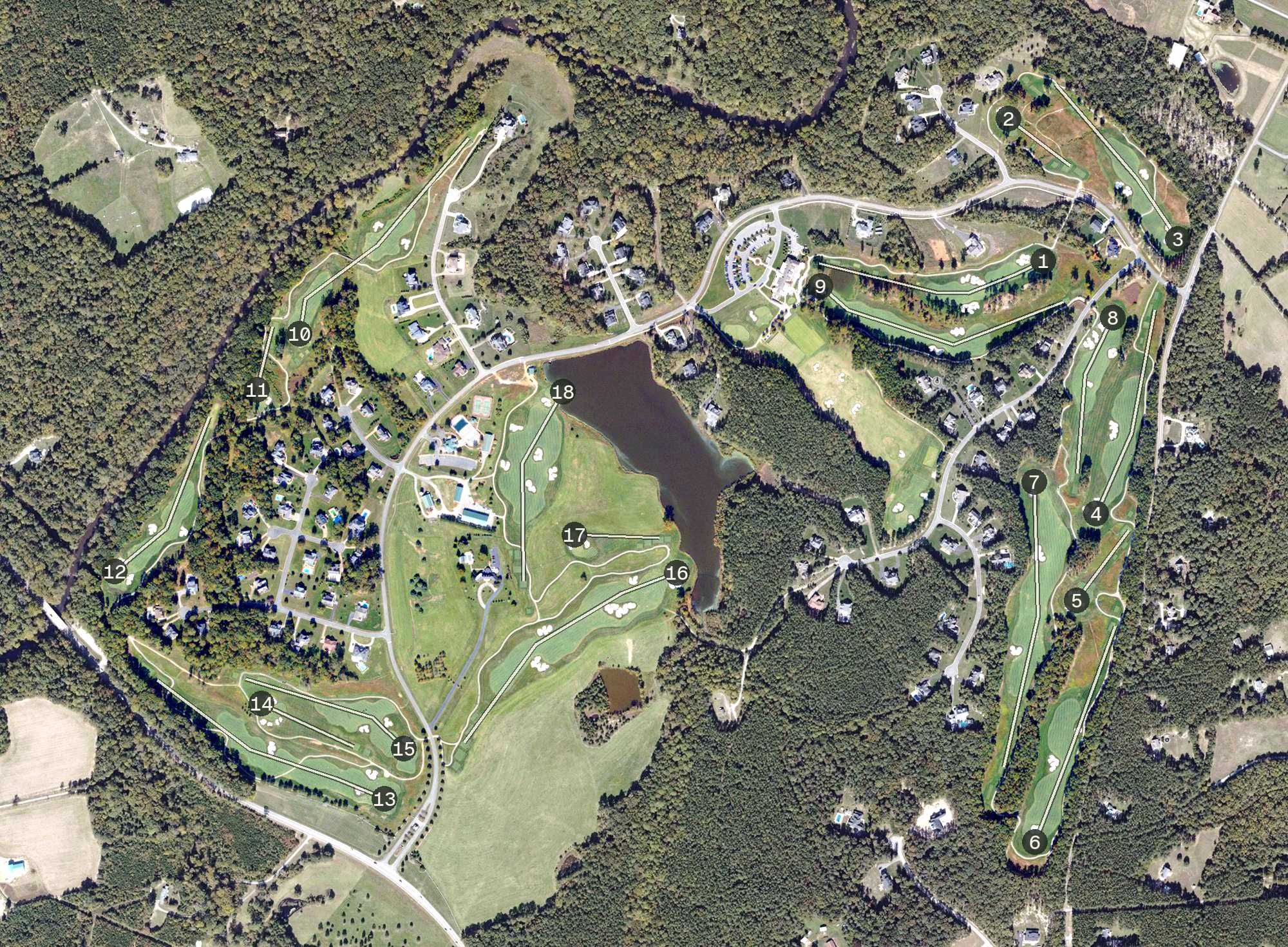 Aerial view of The Federal Club, VA
