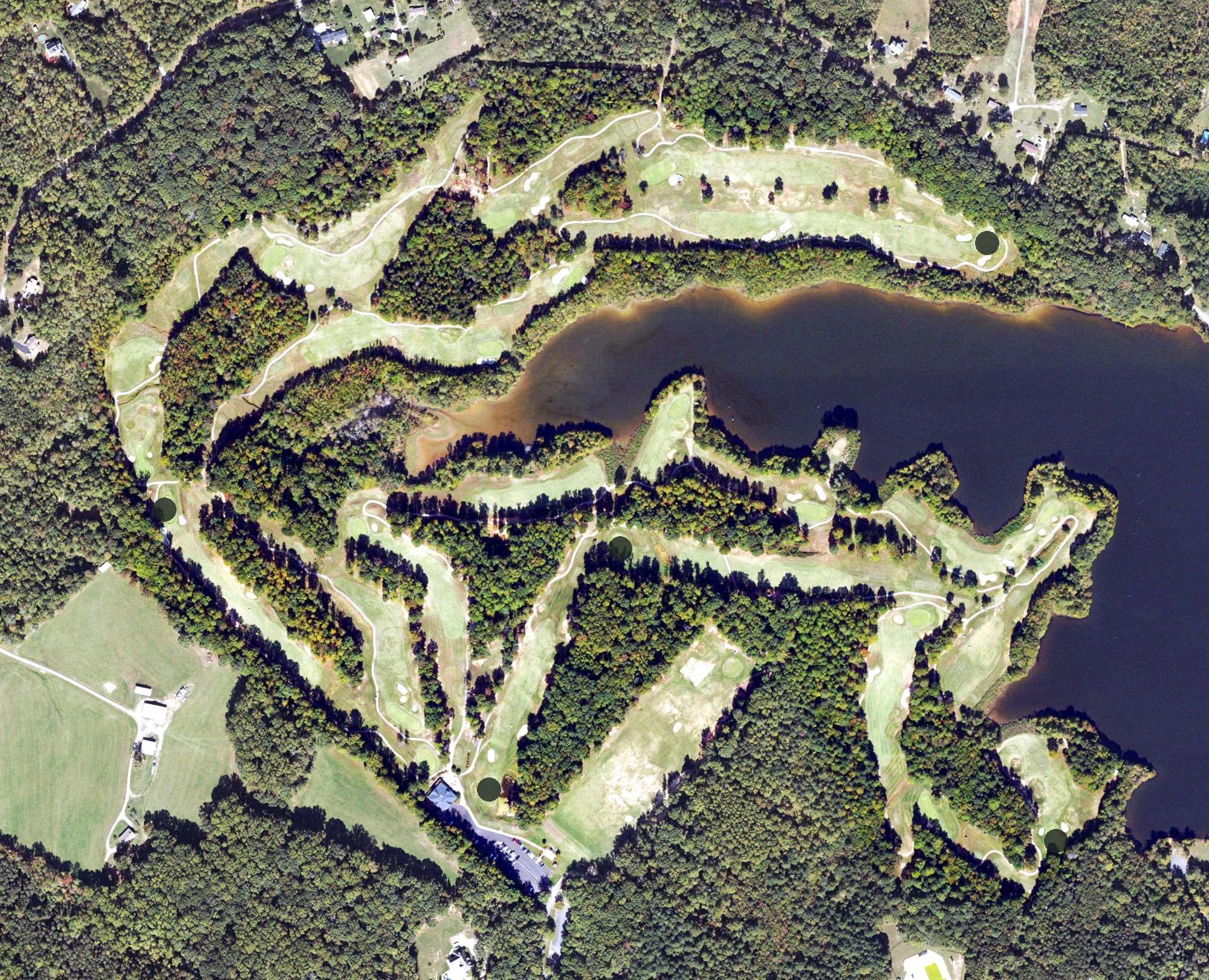 Aerial view of The Gauntlet Golf Club, VA