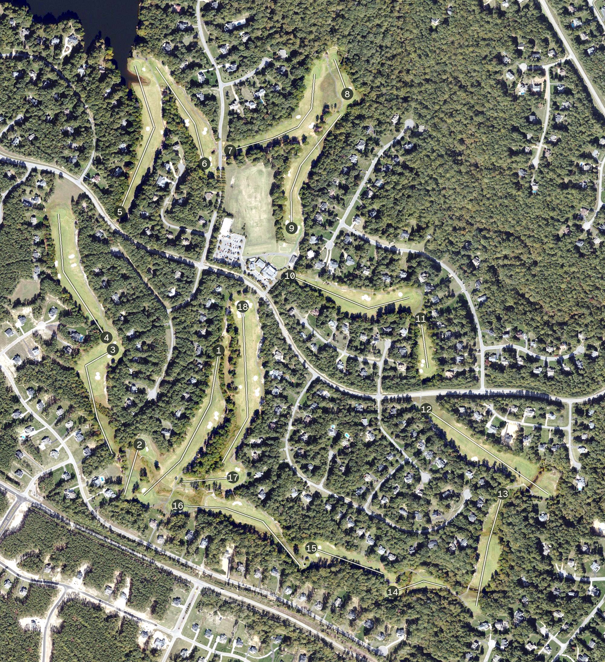 Aerial view of The Golf Club at the Highlands, VA