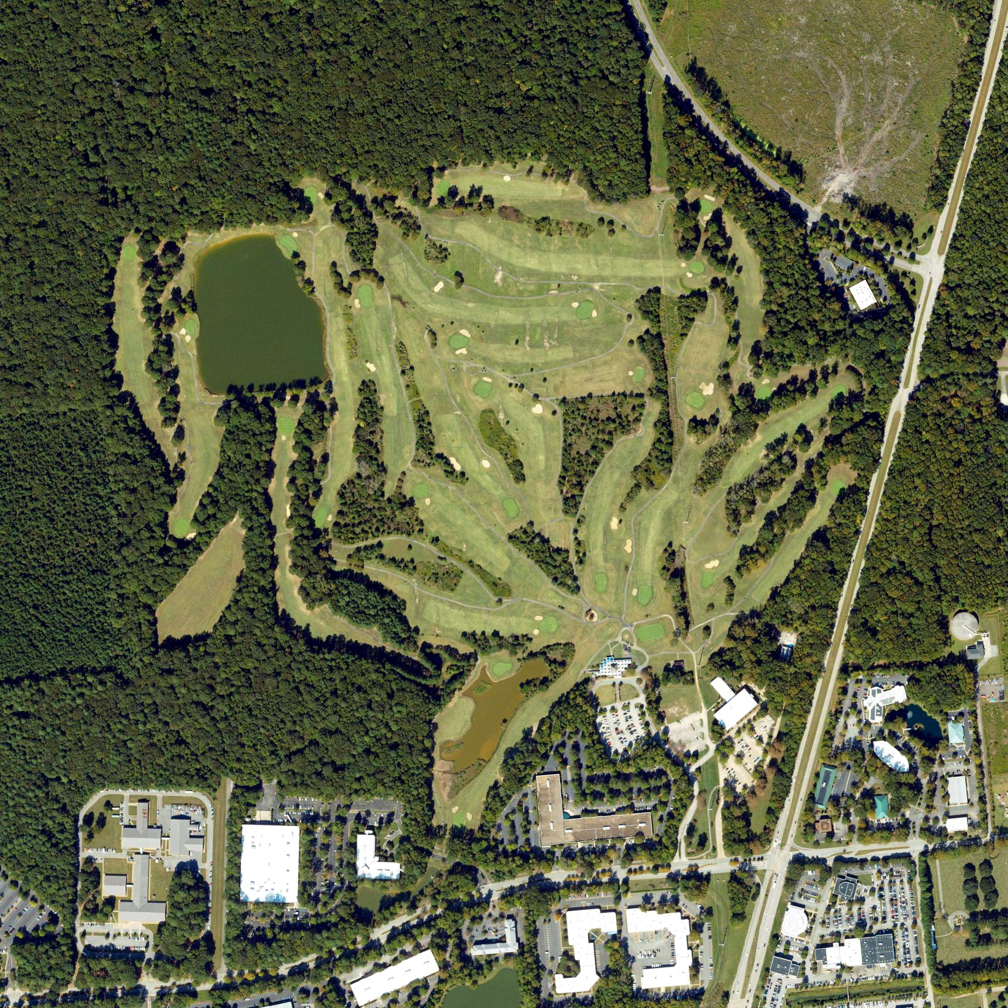 Aerial view of The Hamptons Golf Course, VA