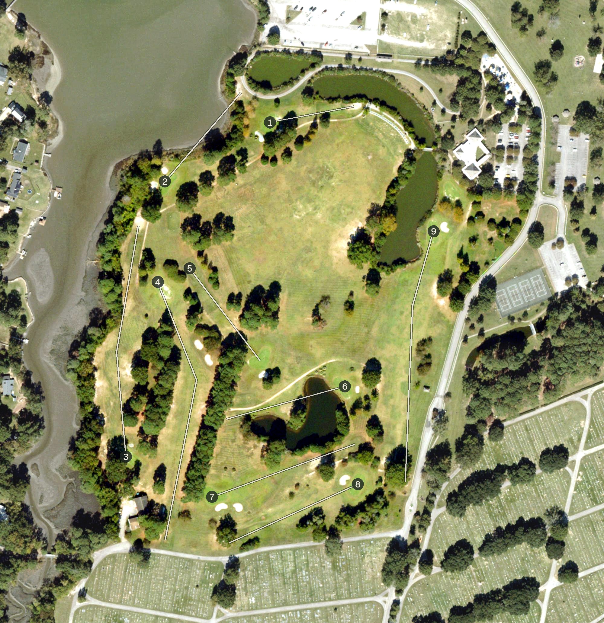 Aerial view of The Links at City park, VA