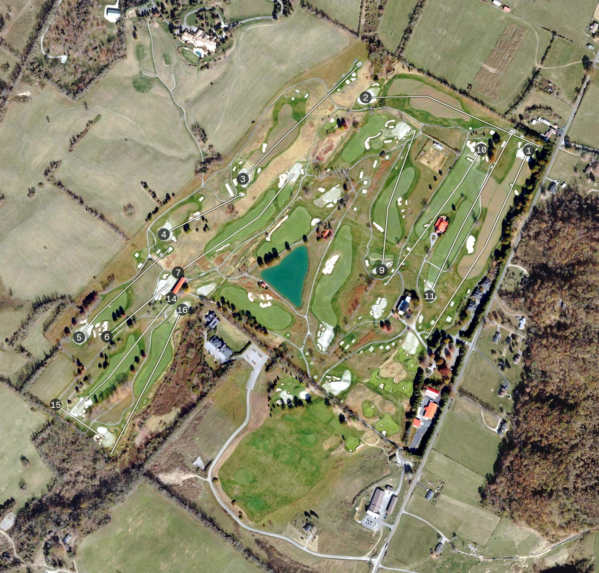 Aerial view of The Olde Farm, VA
