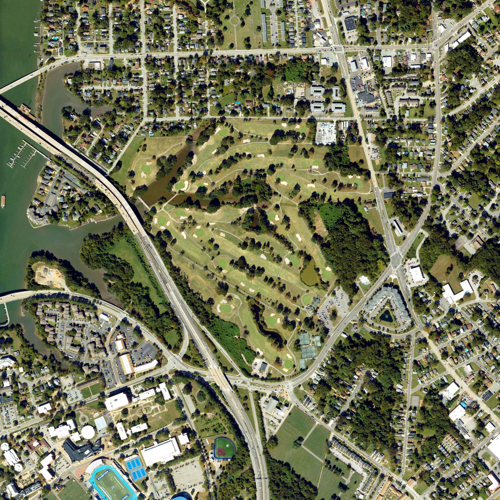 Aerial view of The Woodlands Golf Course, VA