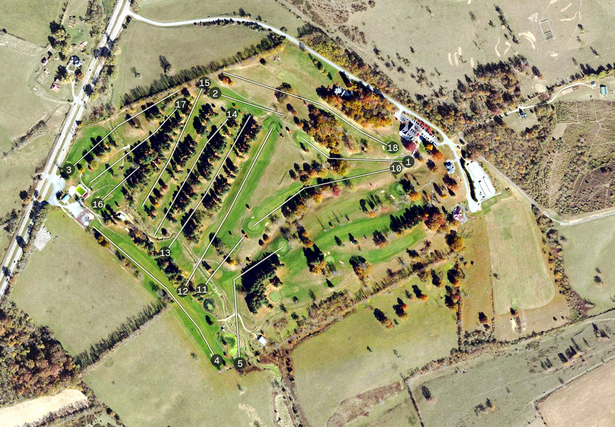 Aerial view of Thorn Spring Golf Course, VA