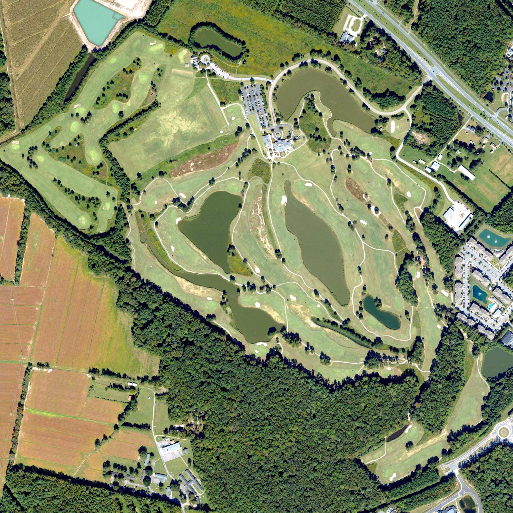Aerial view of Virginia Beach National Golf Club, VA