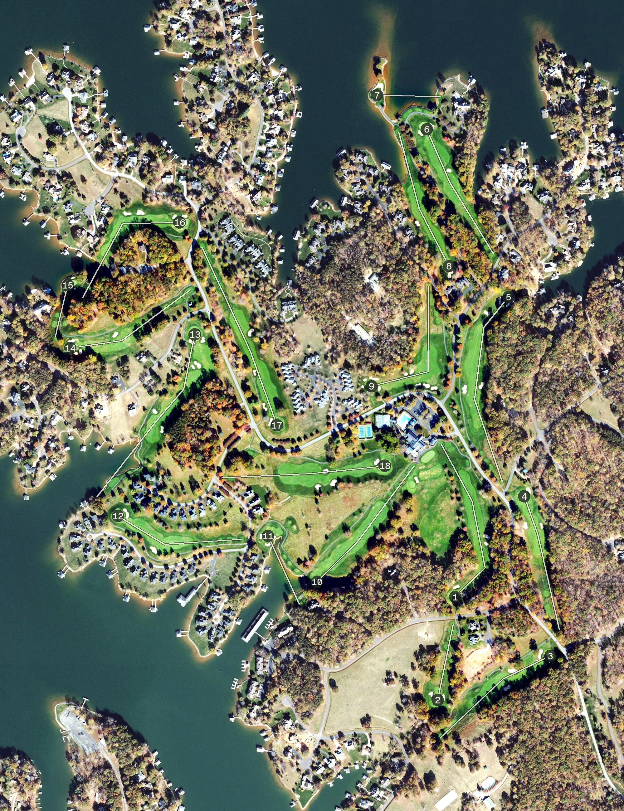 Aerial view of Water's Edge Country Club, VA