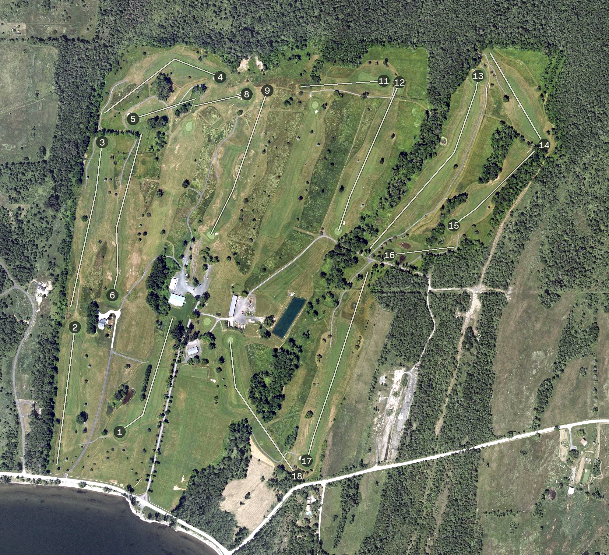 Aerial view of Alburg Golf Links, VT
