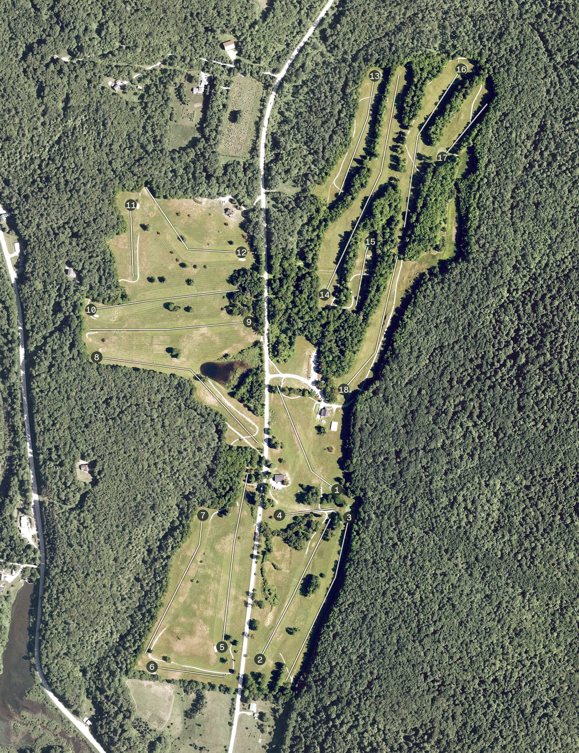 Aerial view of Bakersfeild Country Club, VT