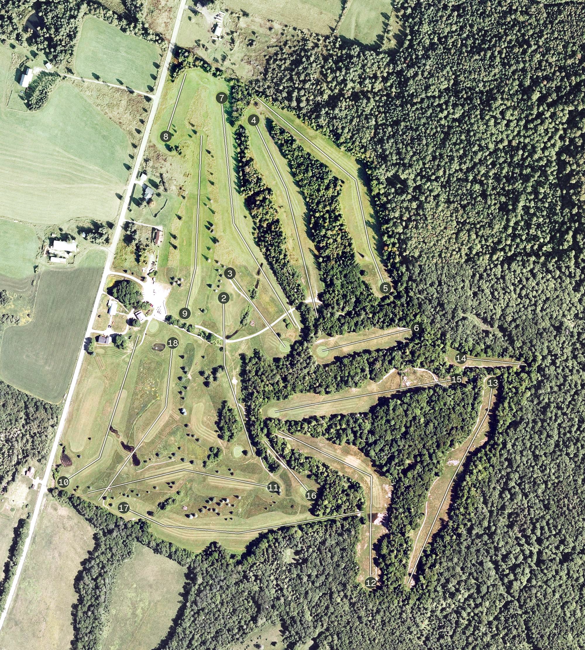 Aerial view of Barton Golf Club, VT