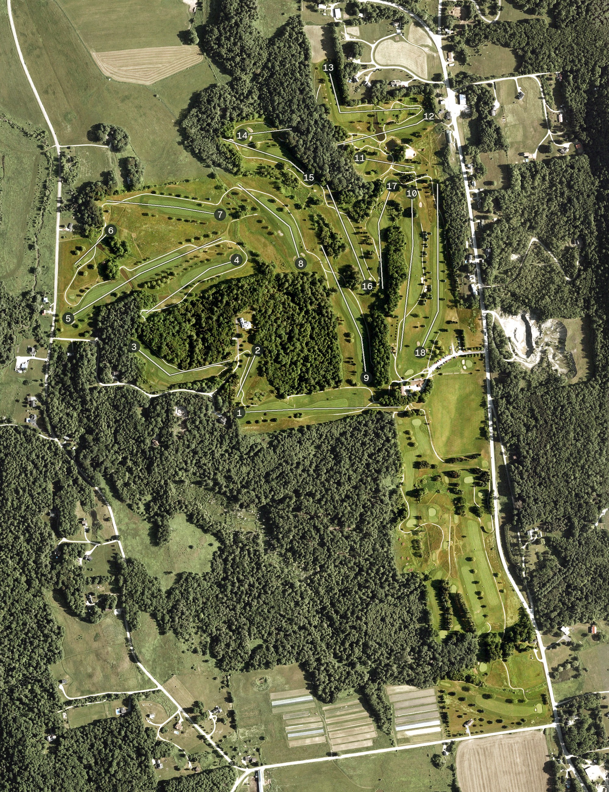 Aerial view of Cedar Knoll Country Club, VT
