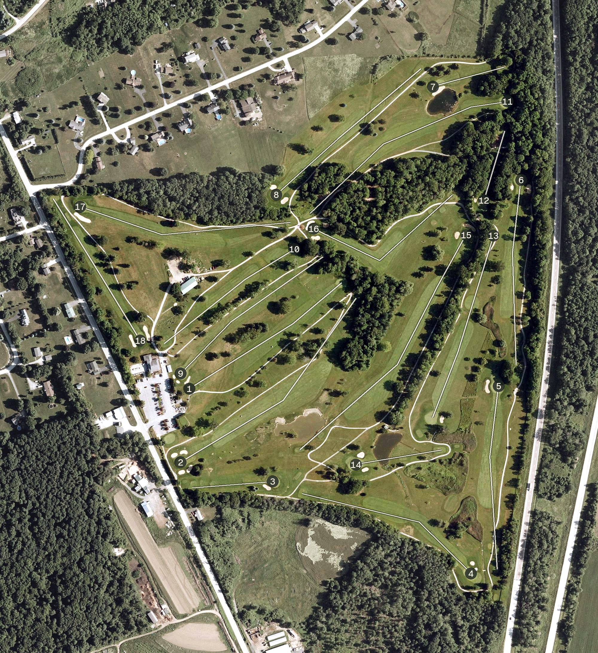 Aerial view of Champlain Country Club, VT