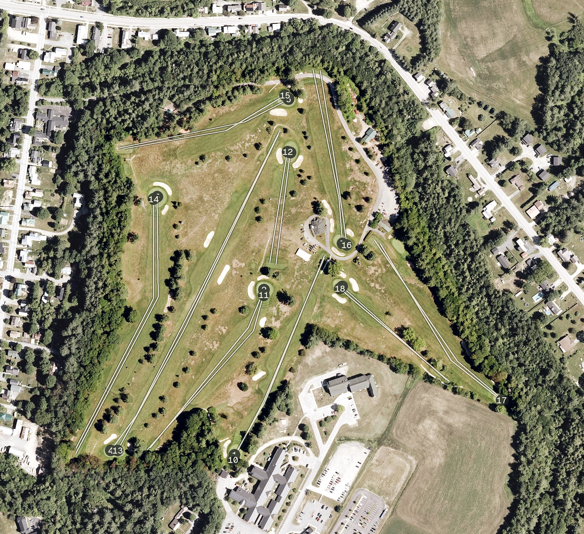 Aerial view of Copley Country Club, VT