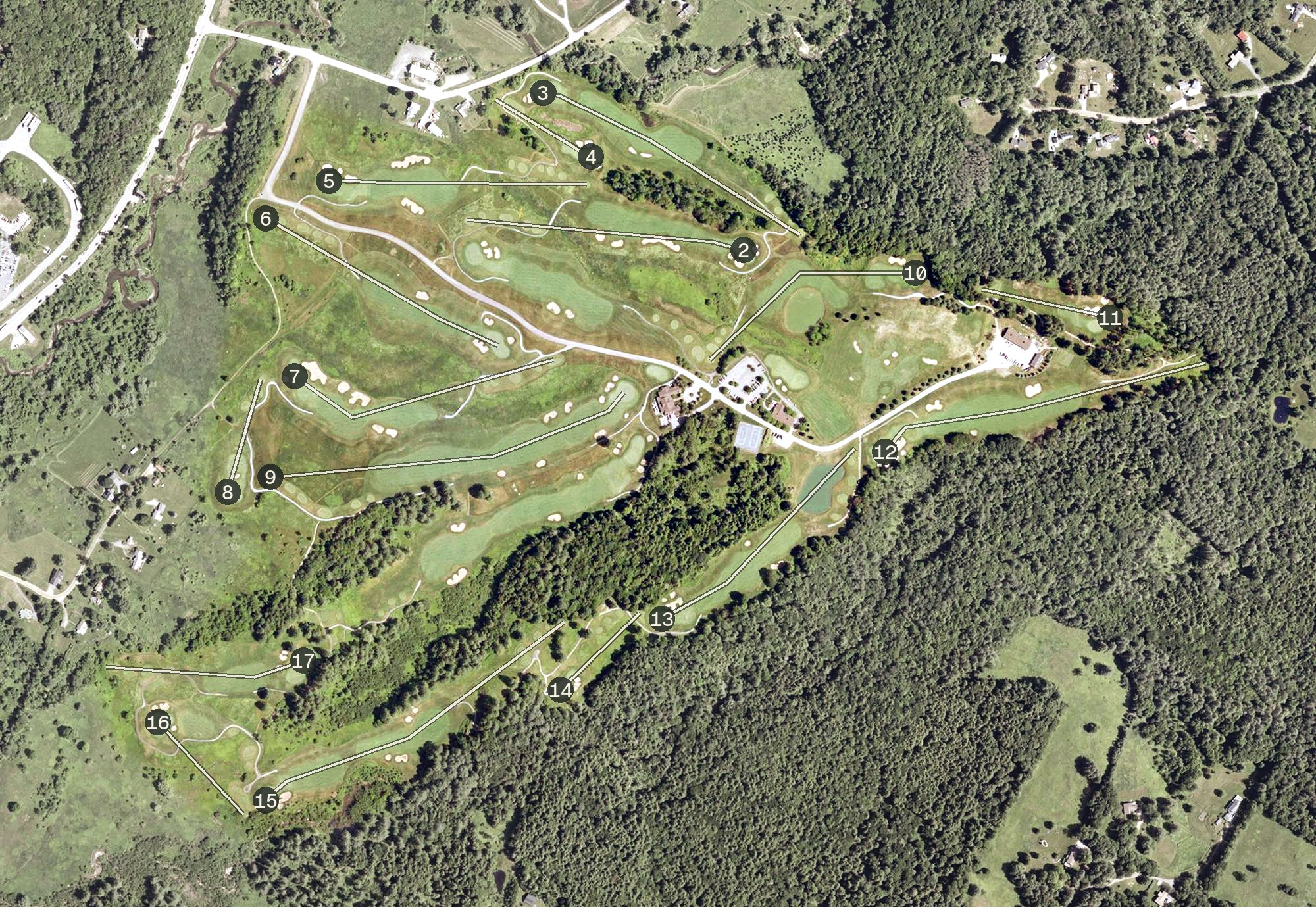 Aerial view of Country Club of Vermont, VT