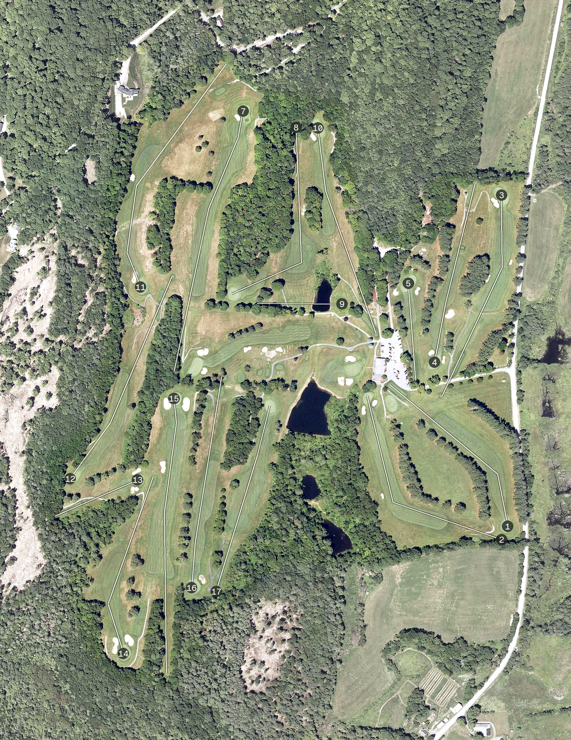 Aerial view of Crown Point Golf Course, VT